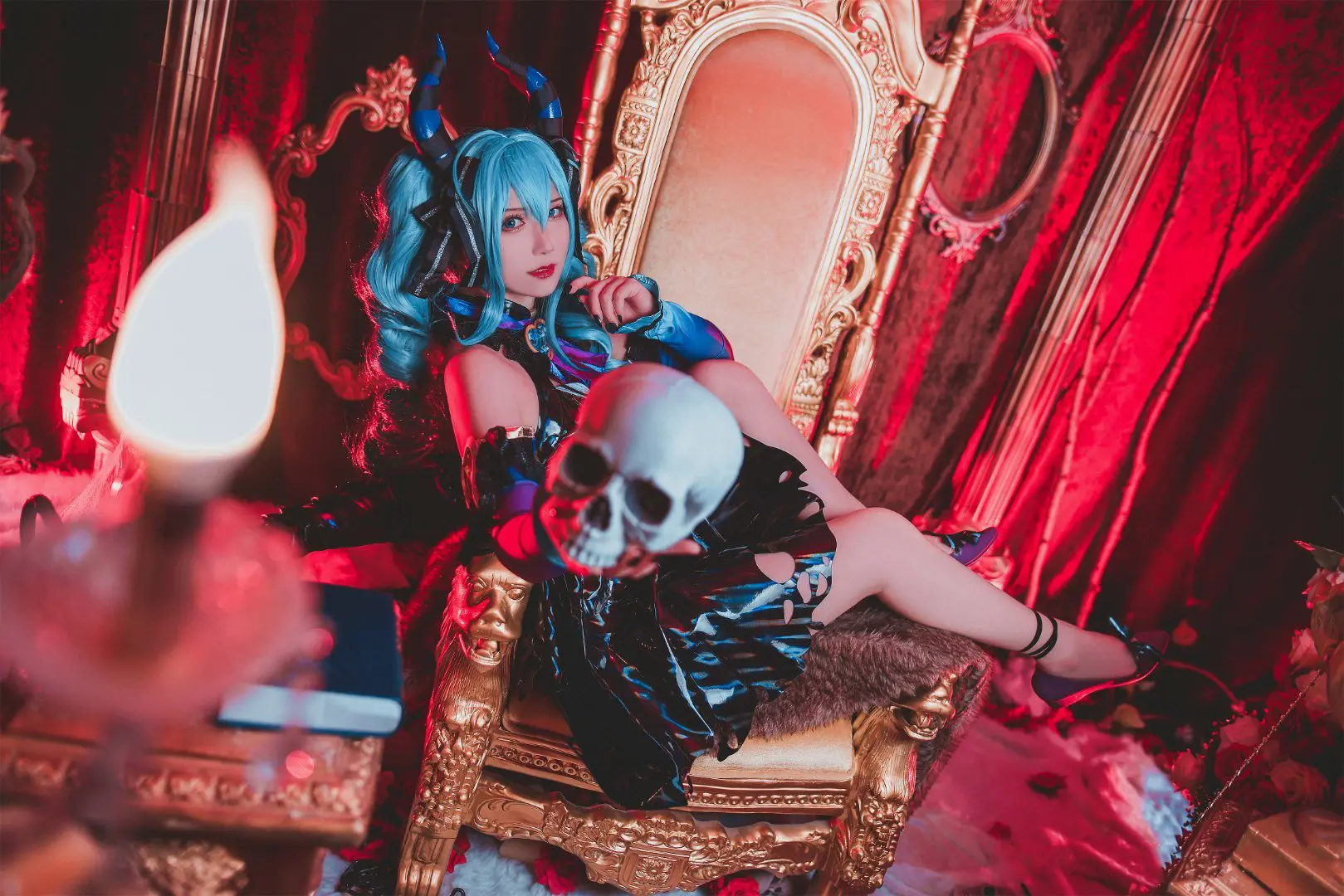 初音未来小恶魔cosplay-公众号小姨ai
