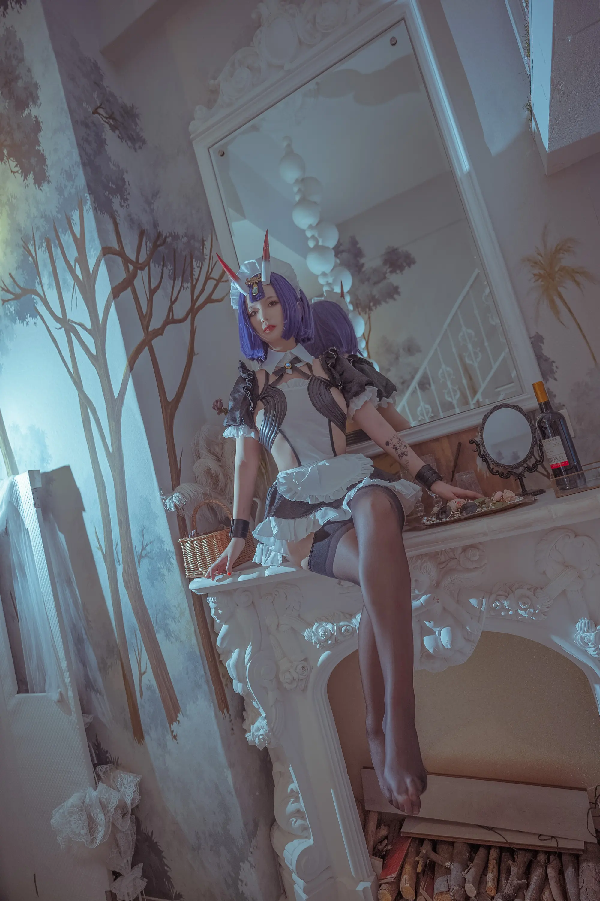 酒吞童子女仆cosplay-公众号小姨ai