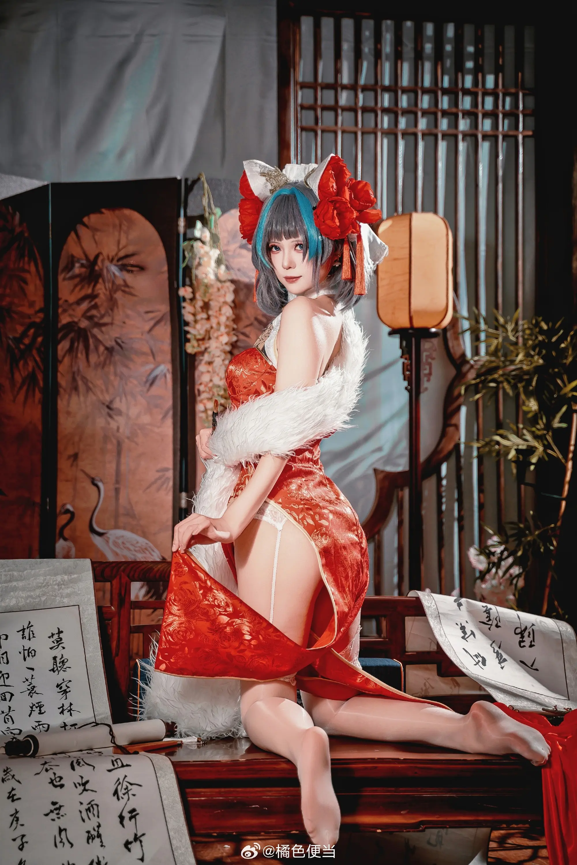动漫Coser@橘色便当 柴郡cos-公众号小姨ai