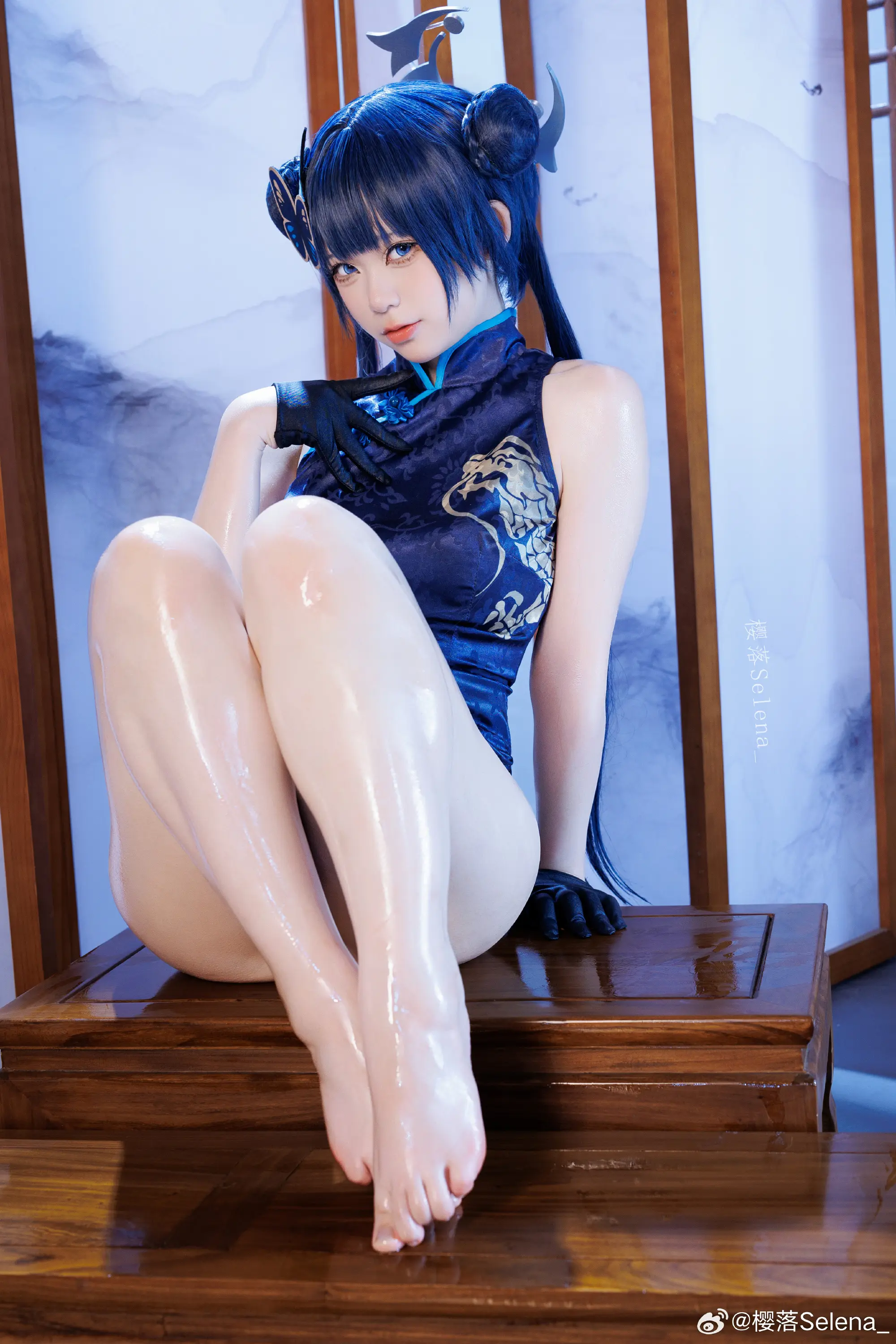 动漫Coser@樱落Selena_蔚蓝档案-公众号小姨ai