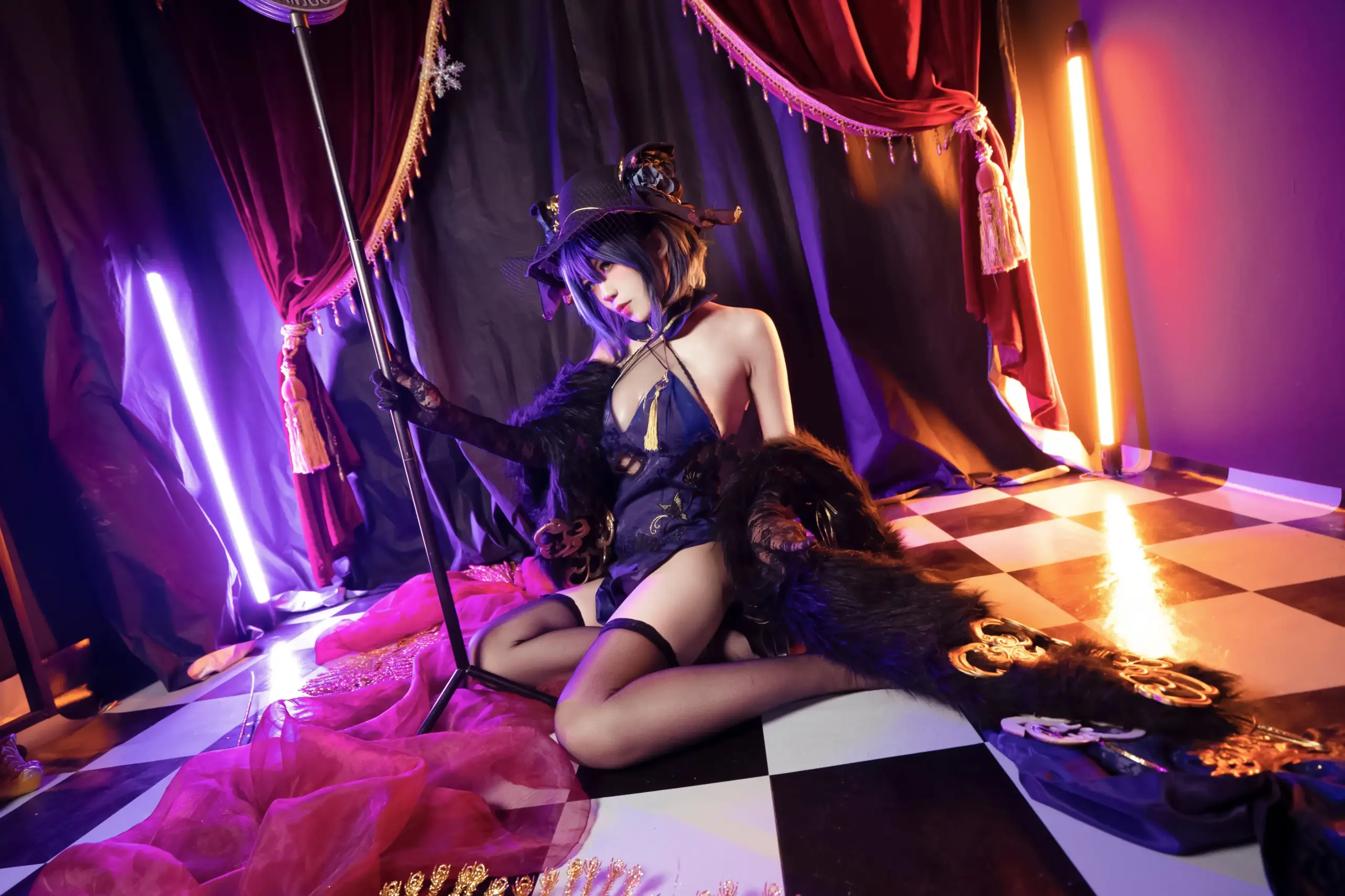《碧蓝航线》柴郡旗袍cosplay-公众号小姨ai