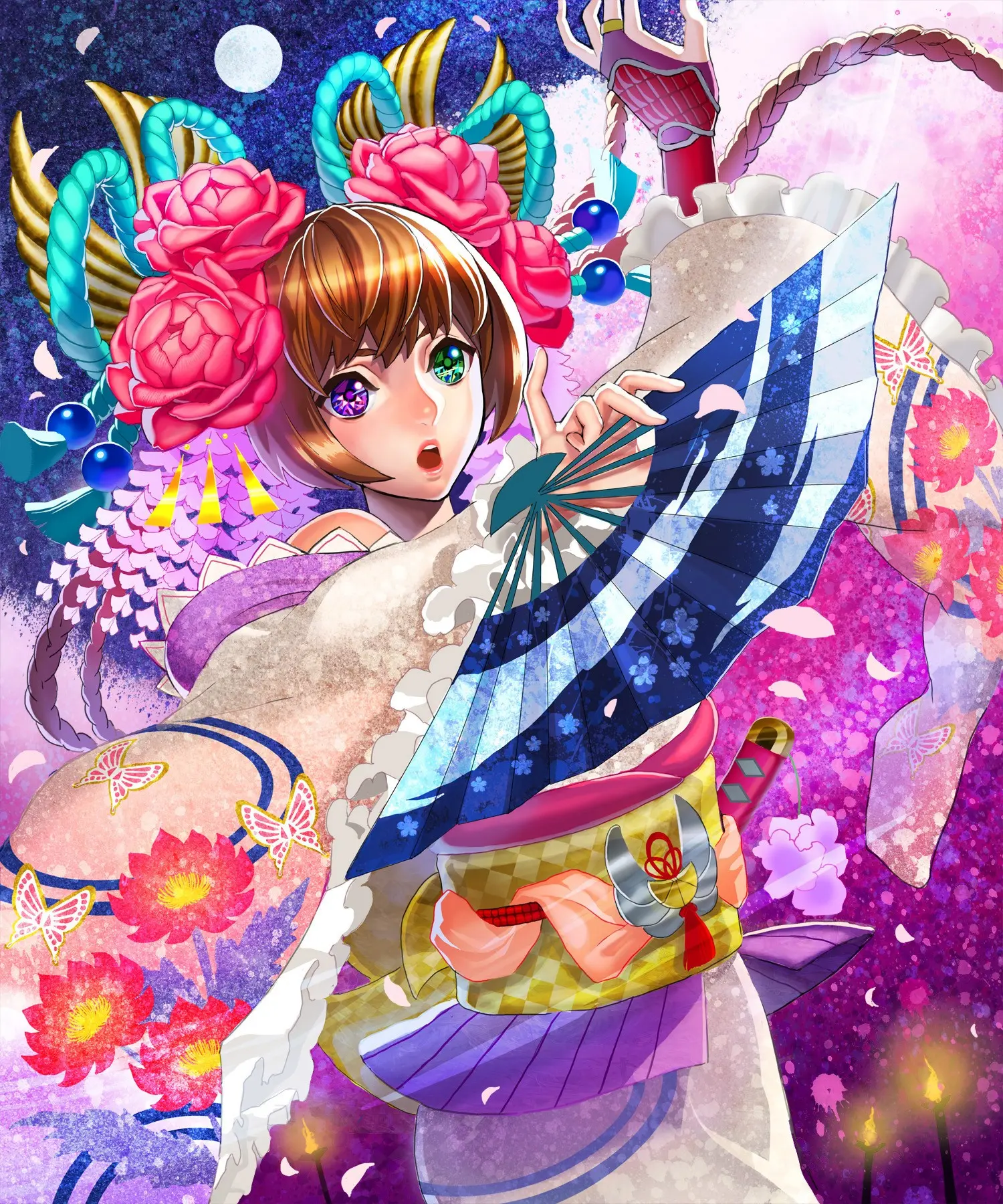 [Pixiv精选]扇起优雅之风。折扇女子特辑-公众号小姨ai