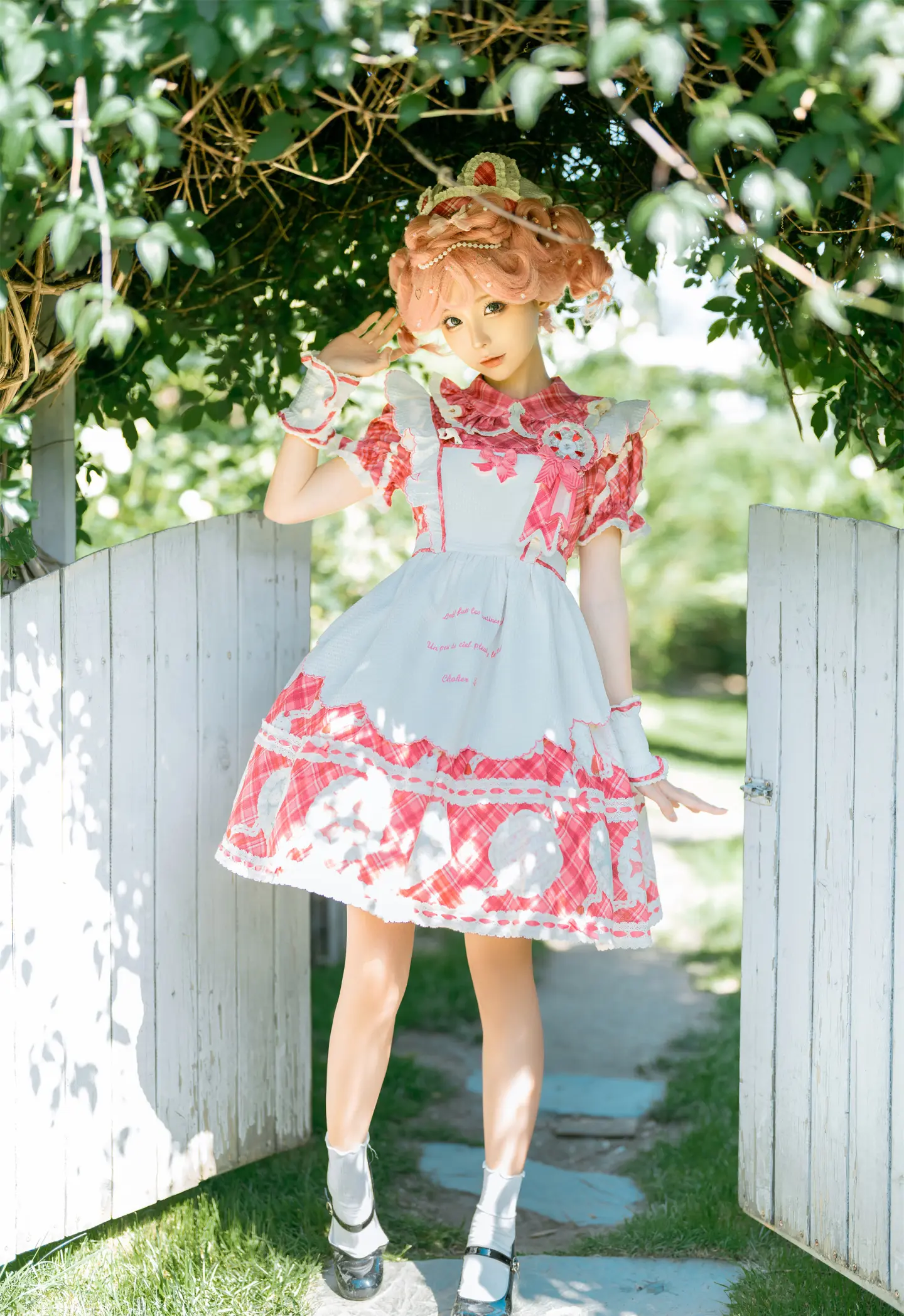 动漫Coser@蠢沫沫-粉色Lolita装扮-公众号小姨ai