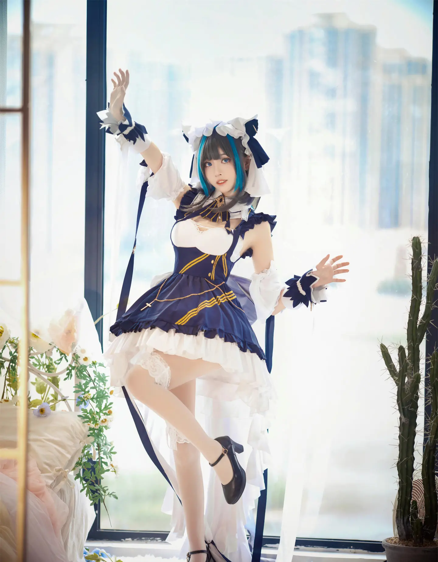动漫Coser@子姬ZJ 《碧蓝航线》柴郡-公众号小姨ai