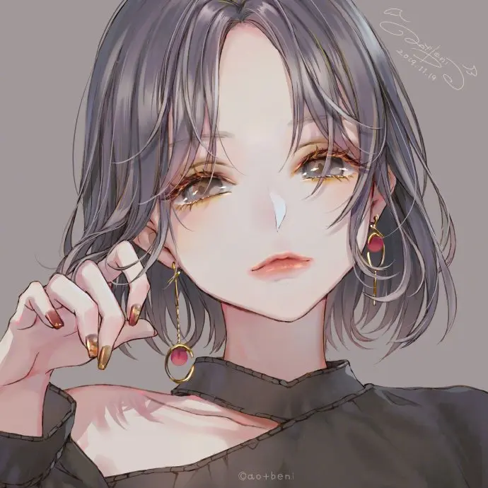 Artist:青紅 Twi:ao_beni#唯美少女头像# ​​​​