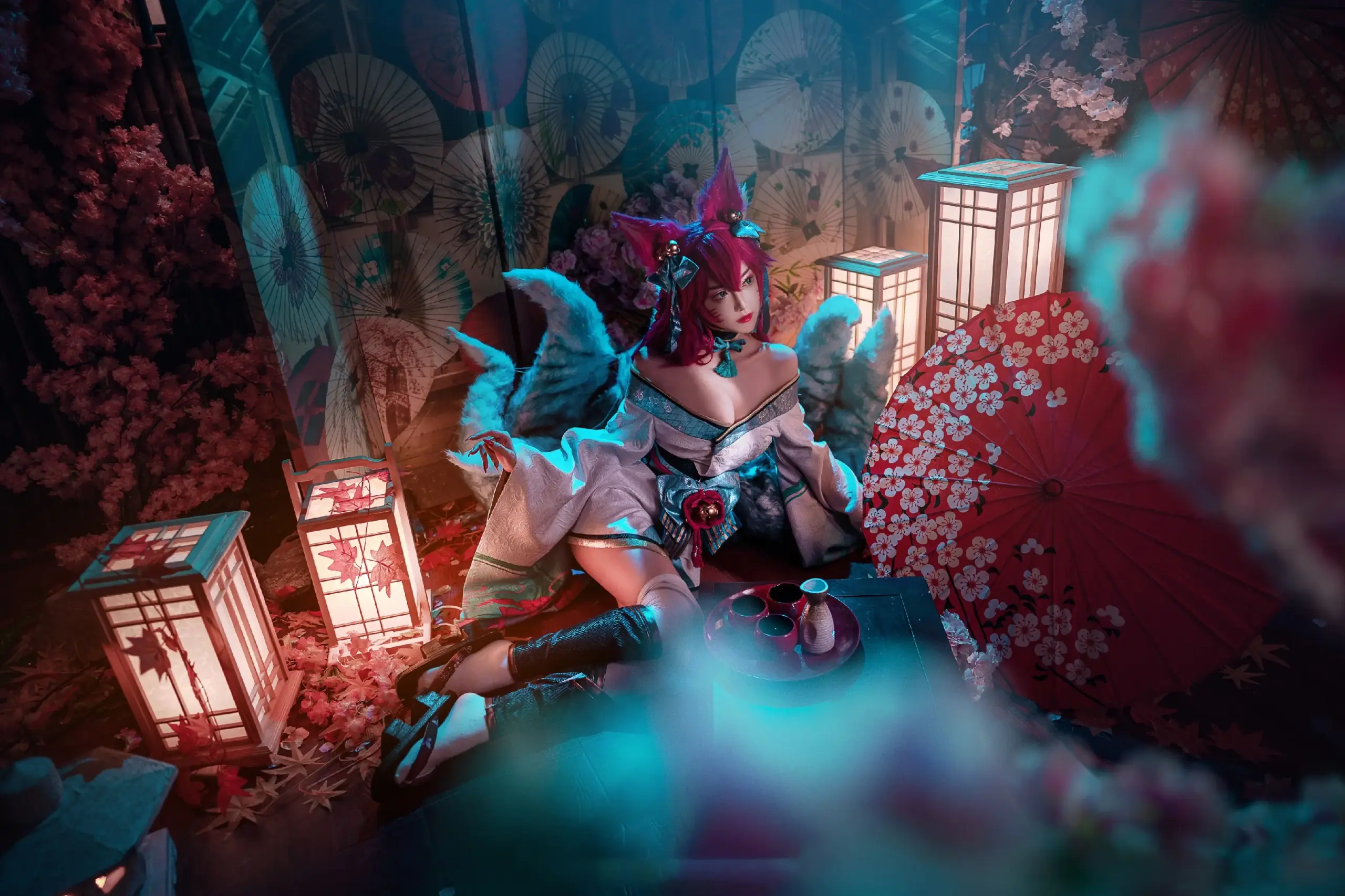 英雄联盟 灵魂莲华·阿狸cosplay-公众号小姨ai