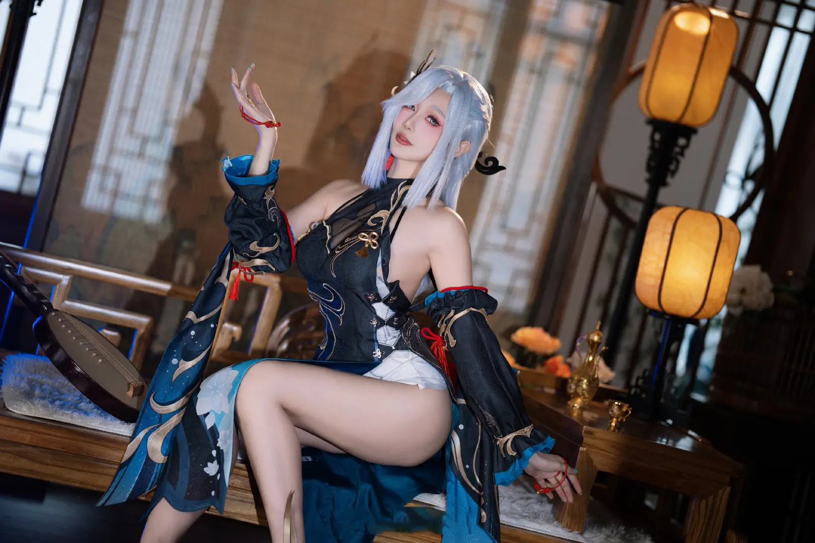 《原神》申鹤 旗袍cosplay-公众号小姨ai