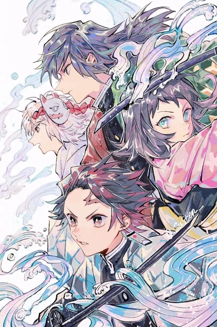 画师SUSTEN+笔下的#鬼灭之刃# 系列图-公众号小姨ai