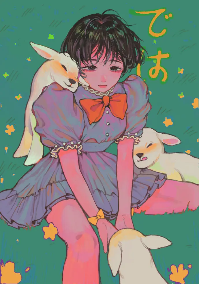 昭和风少女，色彩和质感都太棒了♡✧*｡٩(ˊᗜˋ*)و✧*-公众号小姨ai