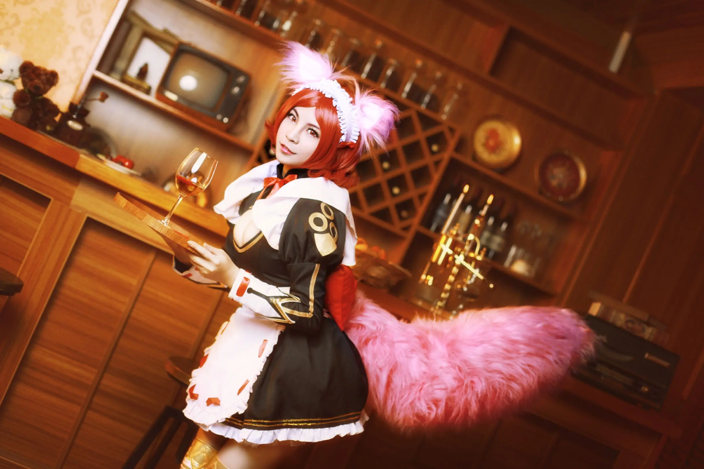 王者荣耀 妲己女仆咖啡cosplay-公众号小姨ai