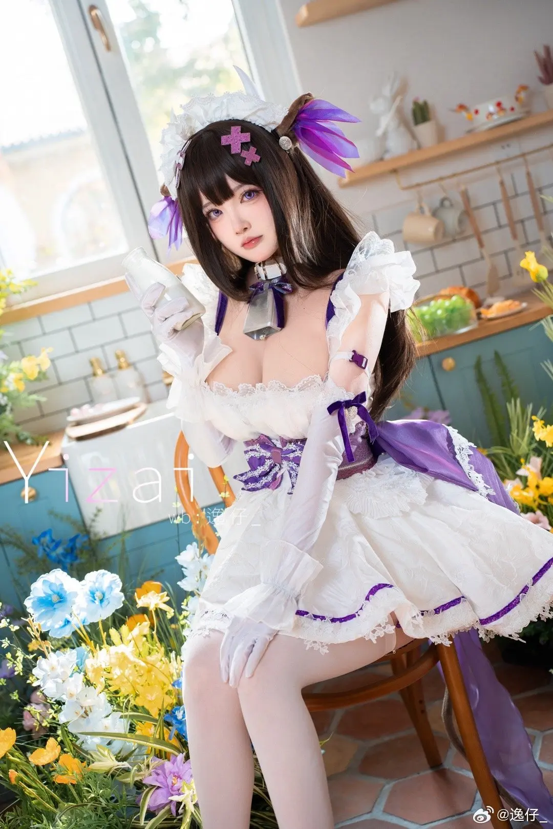 COSPLAY ♪~指挥官，我给您泡了茶哦。加了点牛奶的皇家风味……觉得得怎么样呢？碧蓝航线 樫野@逸仔_ COSPLAY-第4张