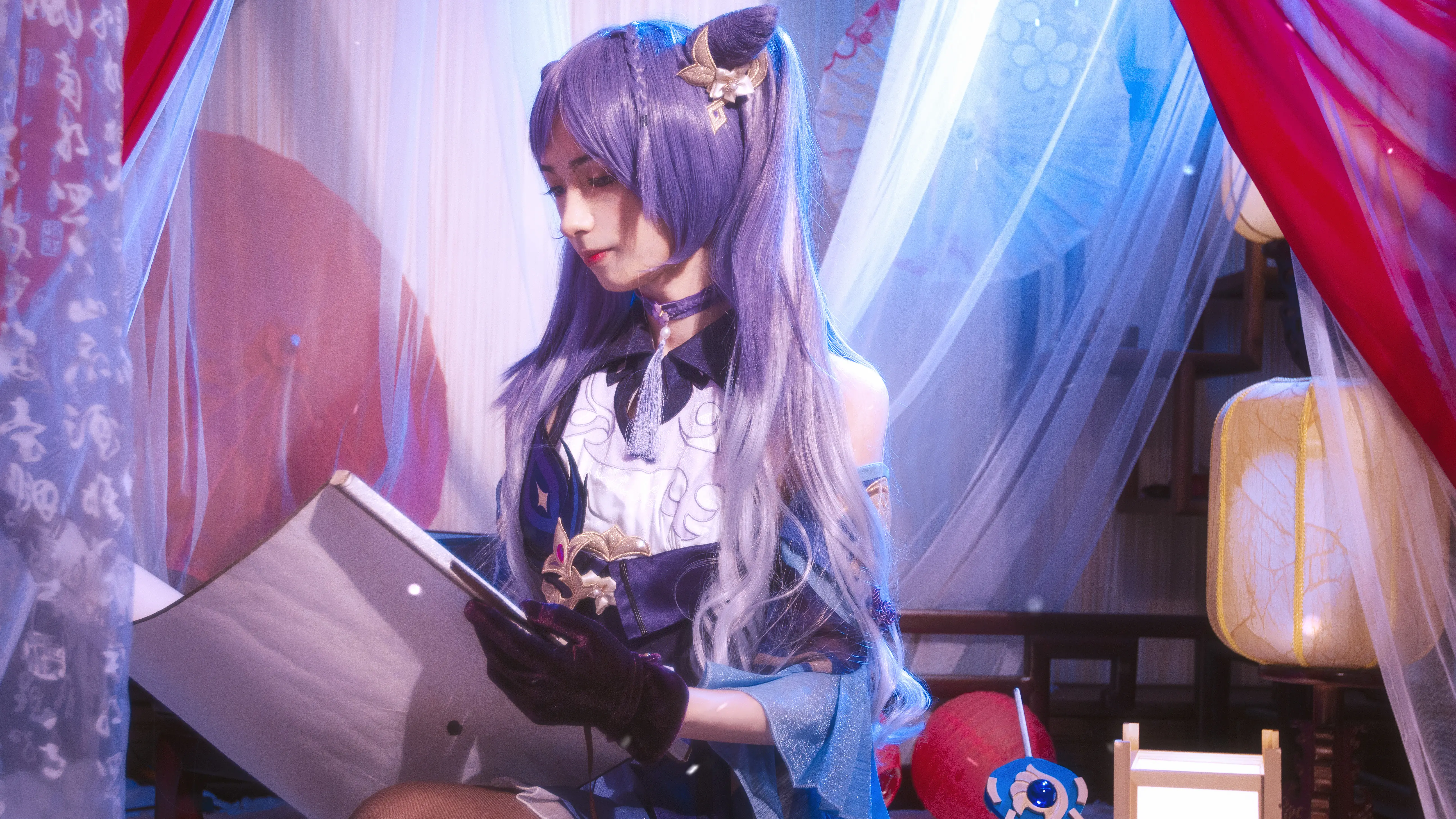 原神刻晴cosplay-公众号小姨ai