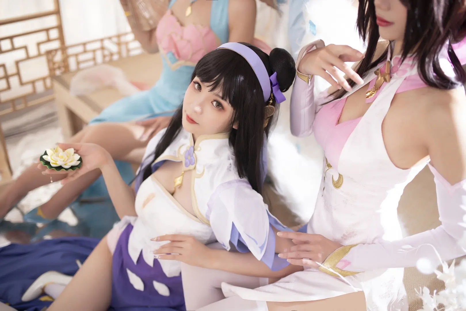 《王者荣耀》四大美女同人旗袍cosplay-公众号小姨ai