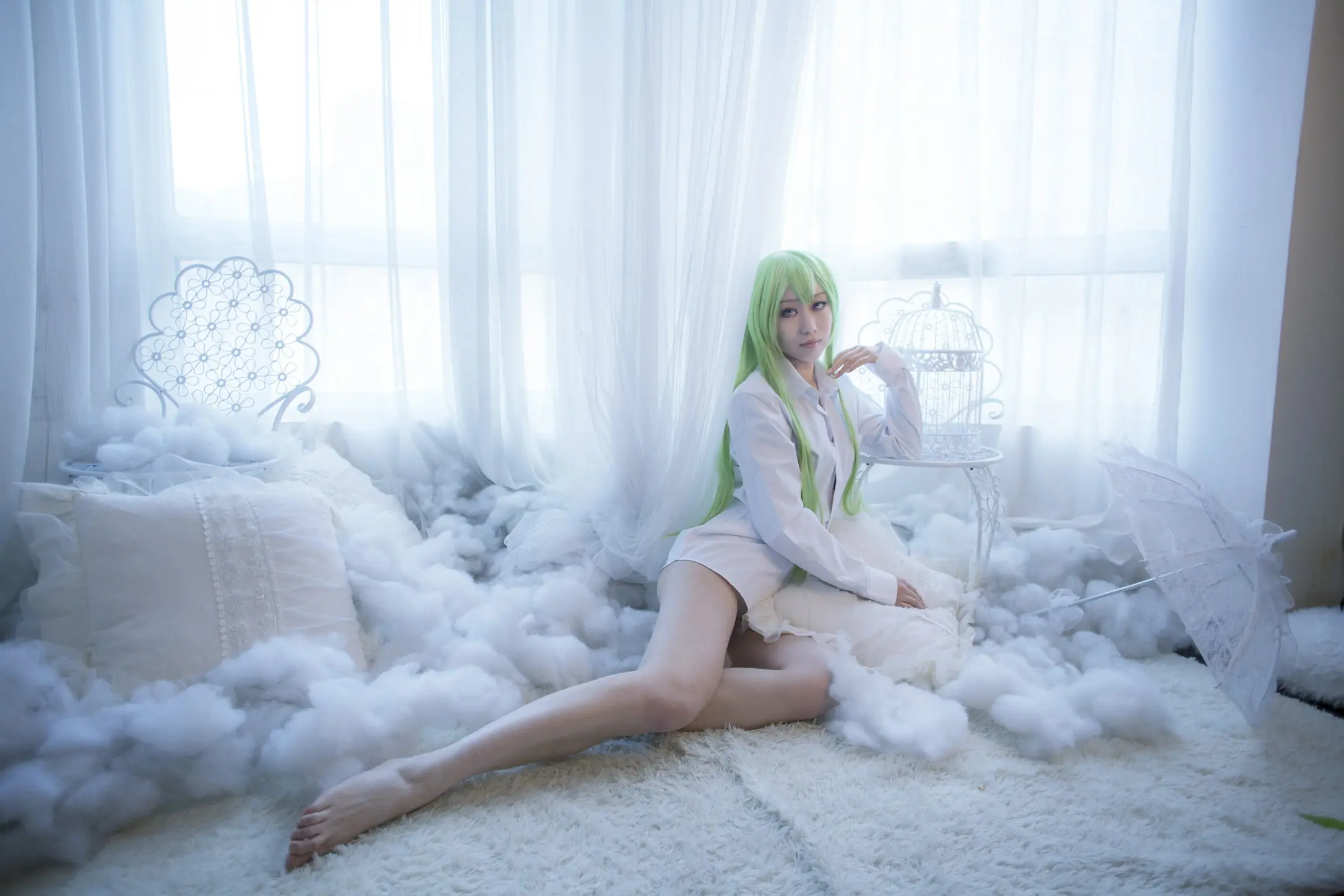 叛逆的鲁鲁修C.C.白衬衫ver  cosplay-公众号小姨ai