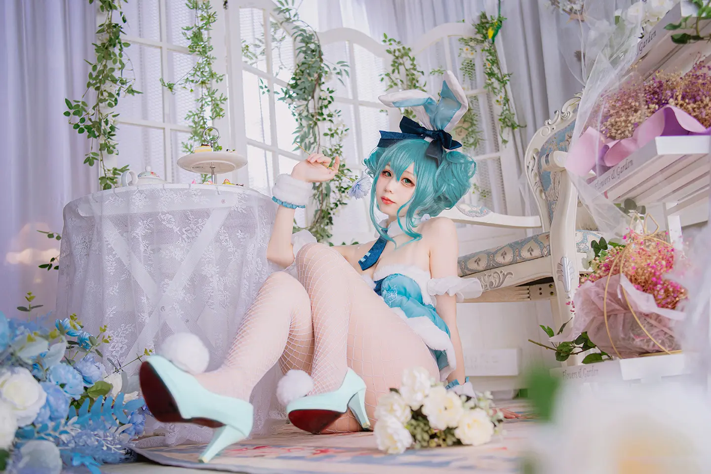 初音未来 兔女郎cosplay-公众号小姨ai
