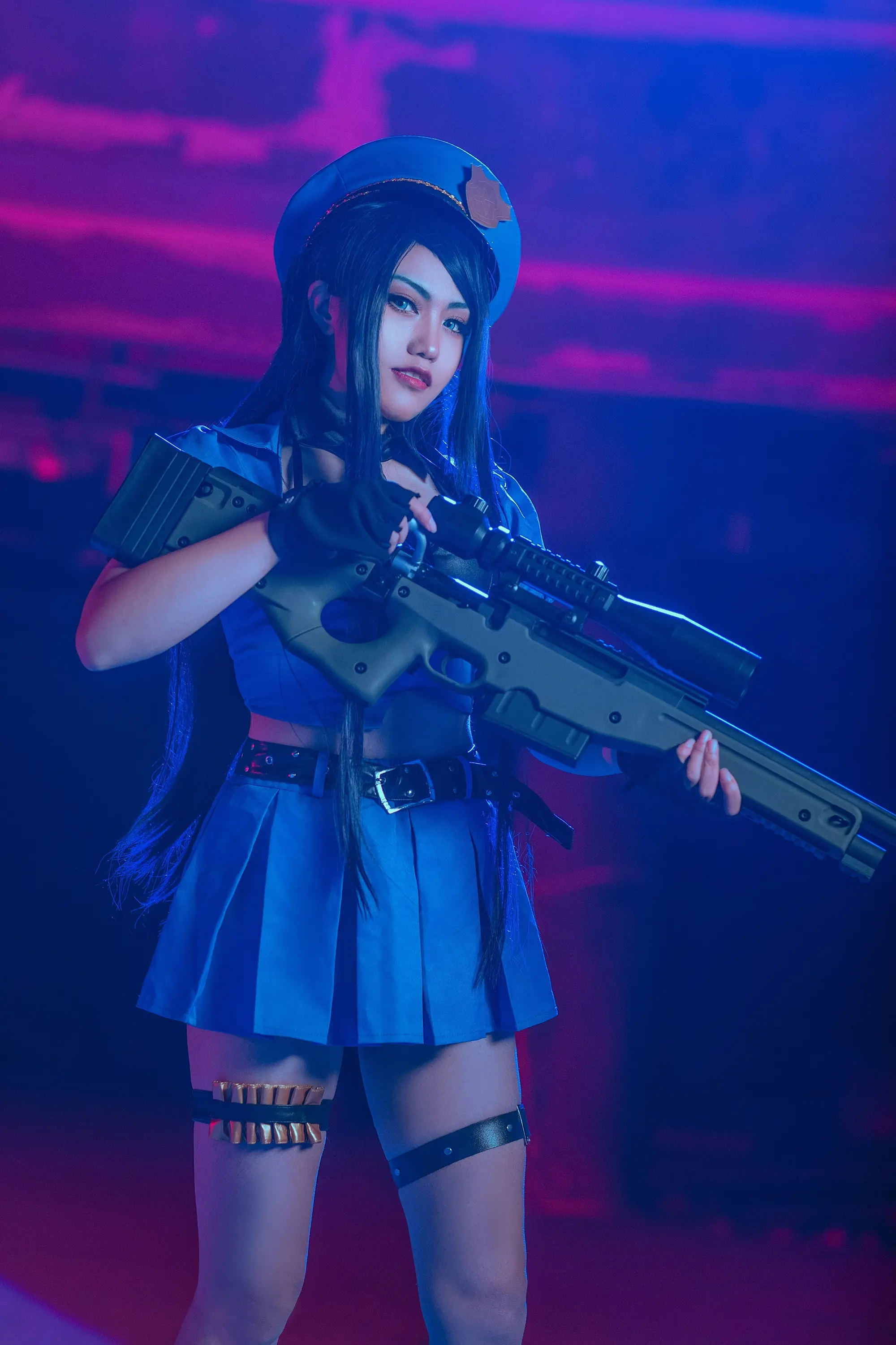 《英雄联盟》蔚x凯特琳cosplay-公众号小姨ai