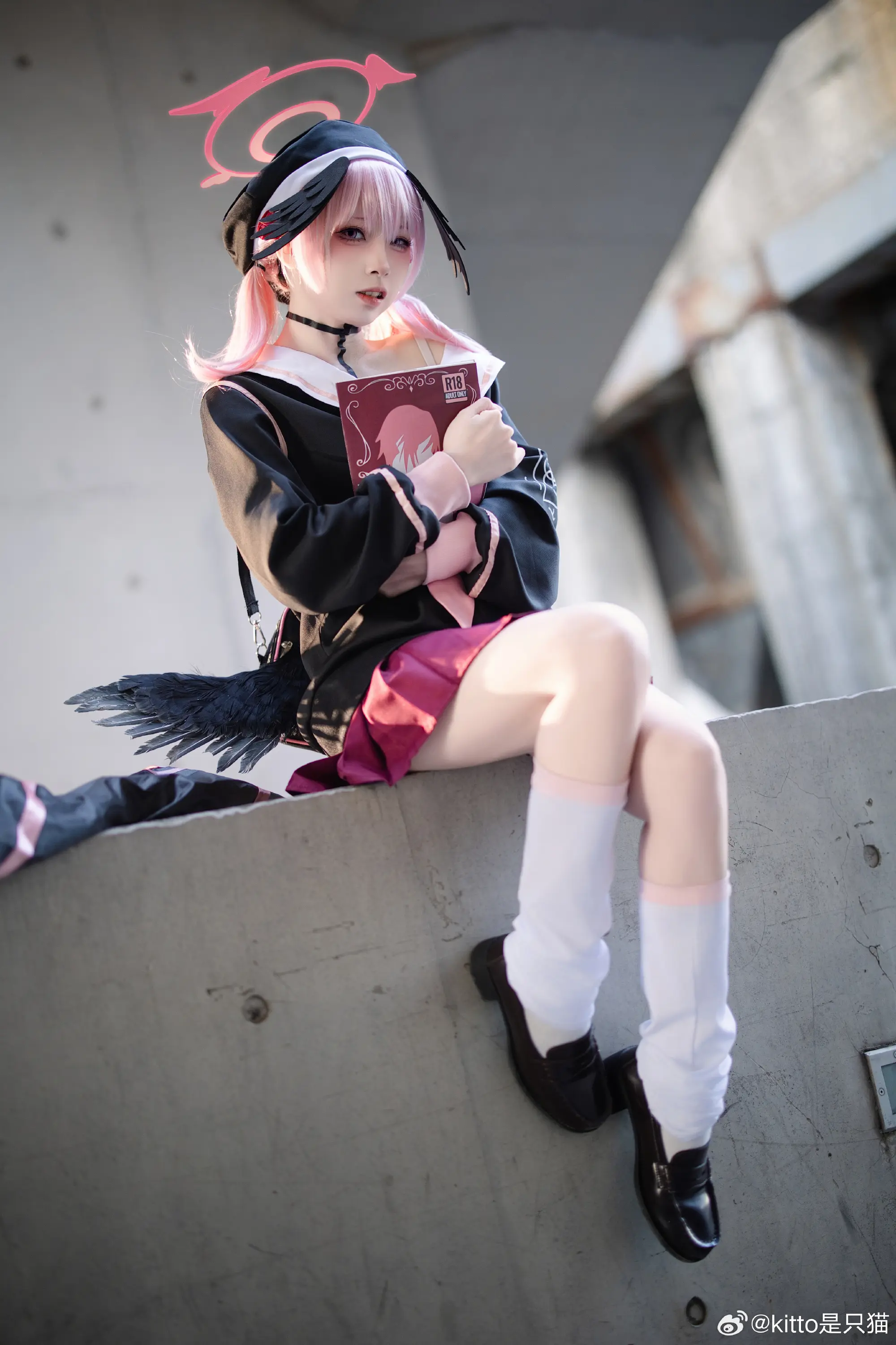 动漫Coser@kitto是只猫 蔚蓝档案-公众号小姨ai