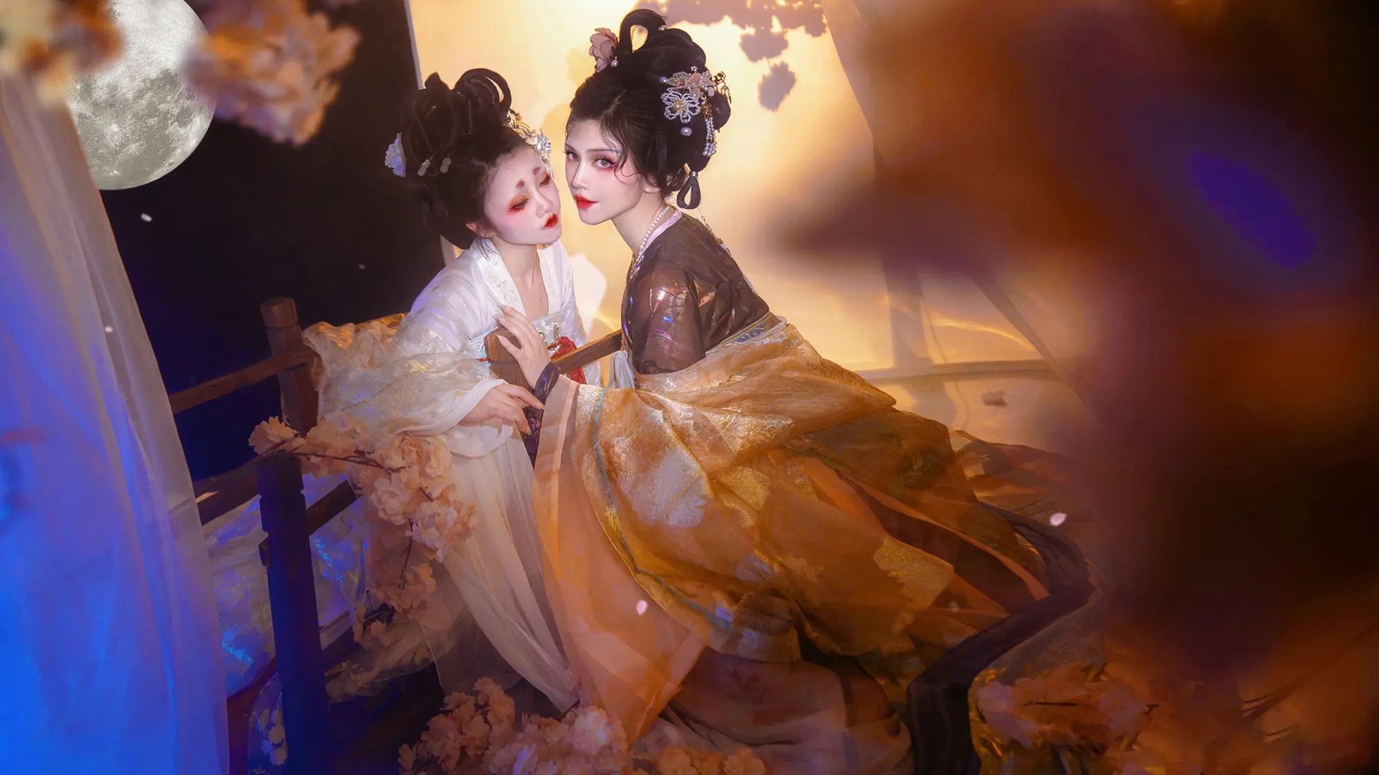 绝美汉服姐妹写真-公众号小姨ai