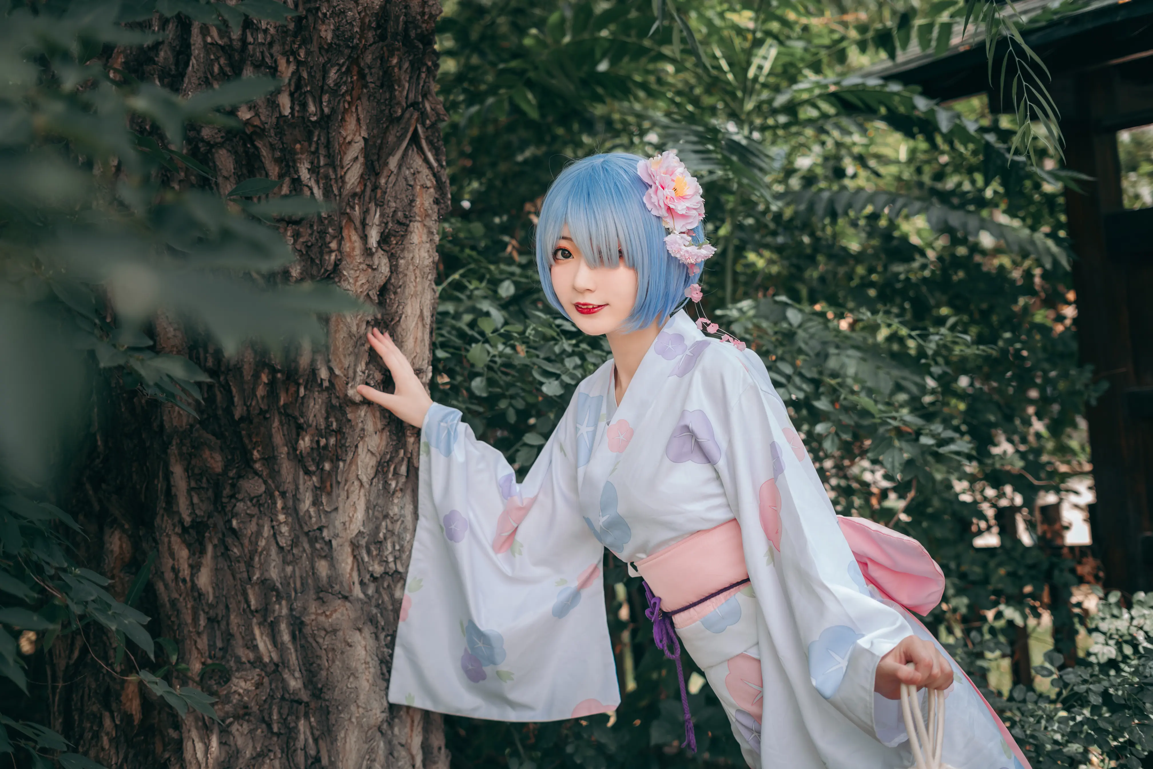 蕾姆cosplay 这一抹微笑由我来守护~-公众号小姨ai