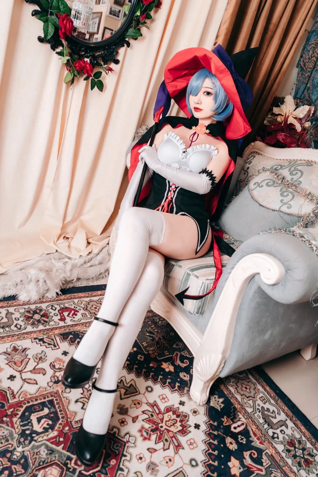 万圣节蕾姆cosplay-公众号小姨ai
