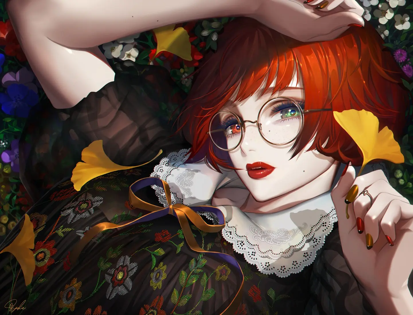 [pixiv]P站官网图集蓄起亘古的情丝，揉碎殷红的相思。-公众号小姨ai