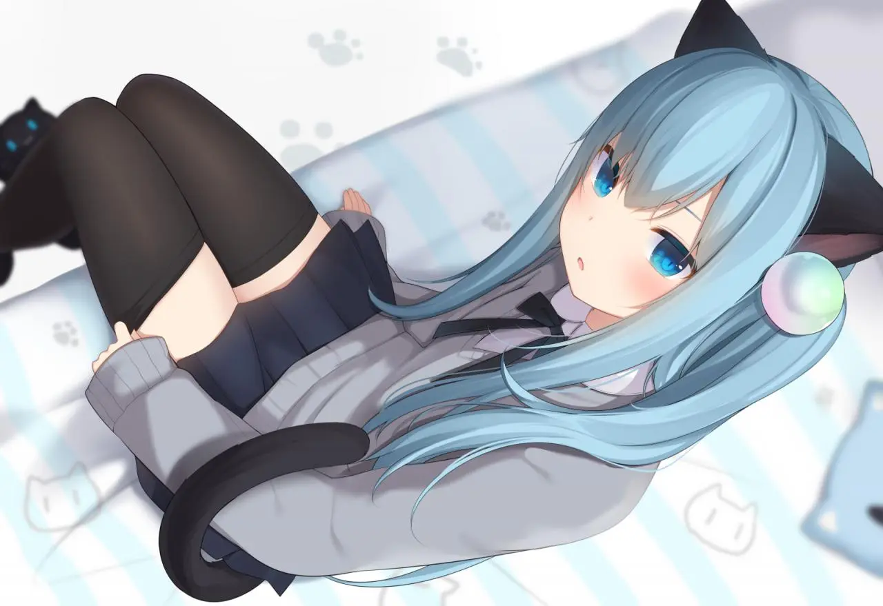 【P站画师】萌萌的兽耳娘，日本画师甘城なつき的插画作品-公众号小姨ai