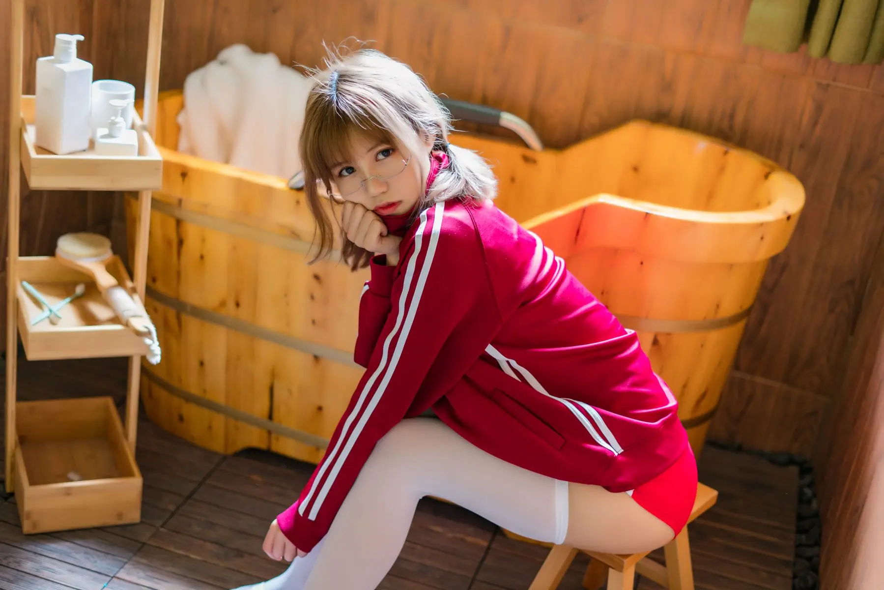 人气Coser@小仓千代 红色体操服