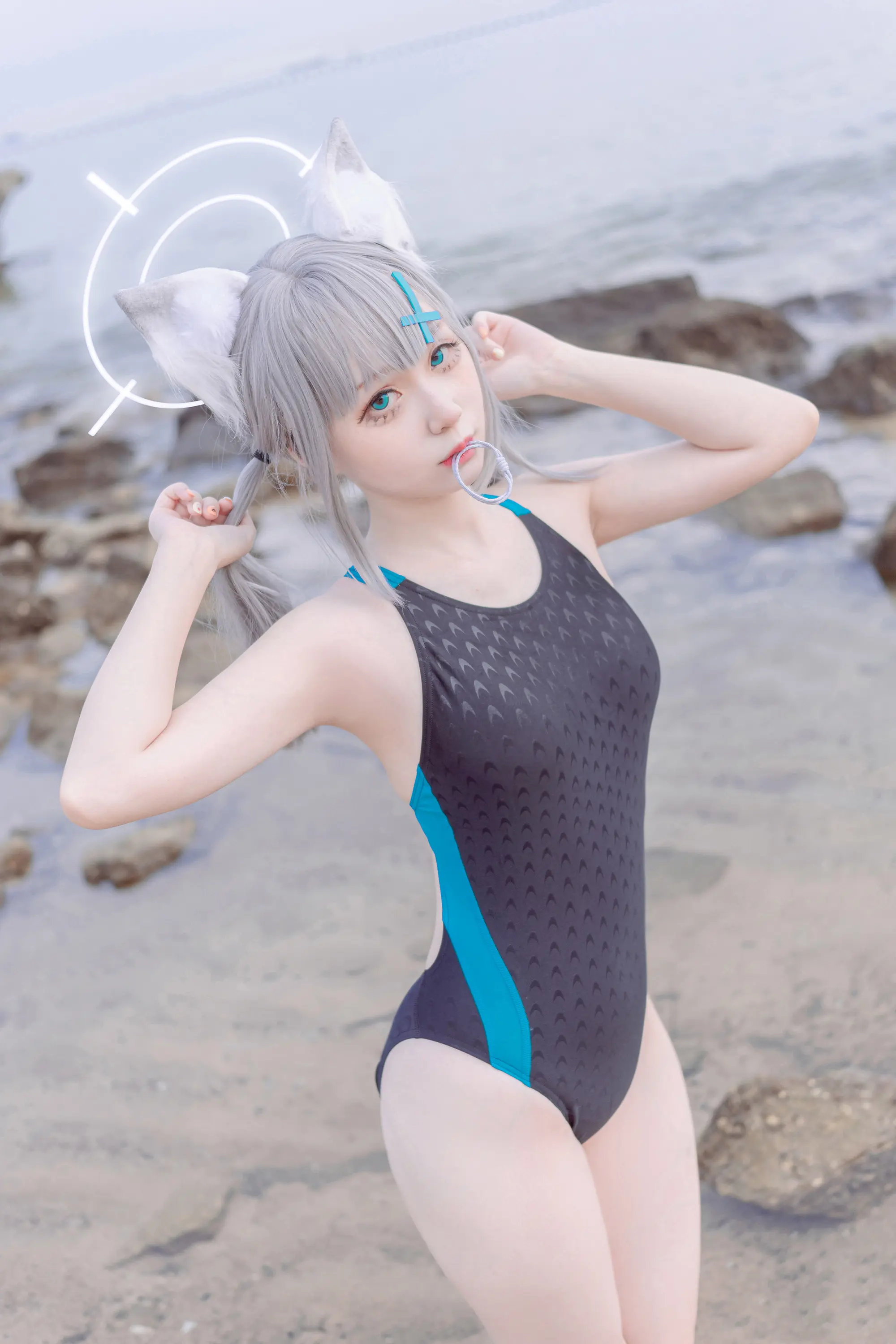 《碧蓝档案》砂狼白子cosplay-公众号小姨ai