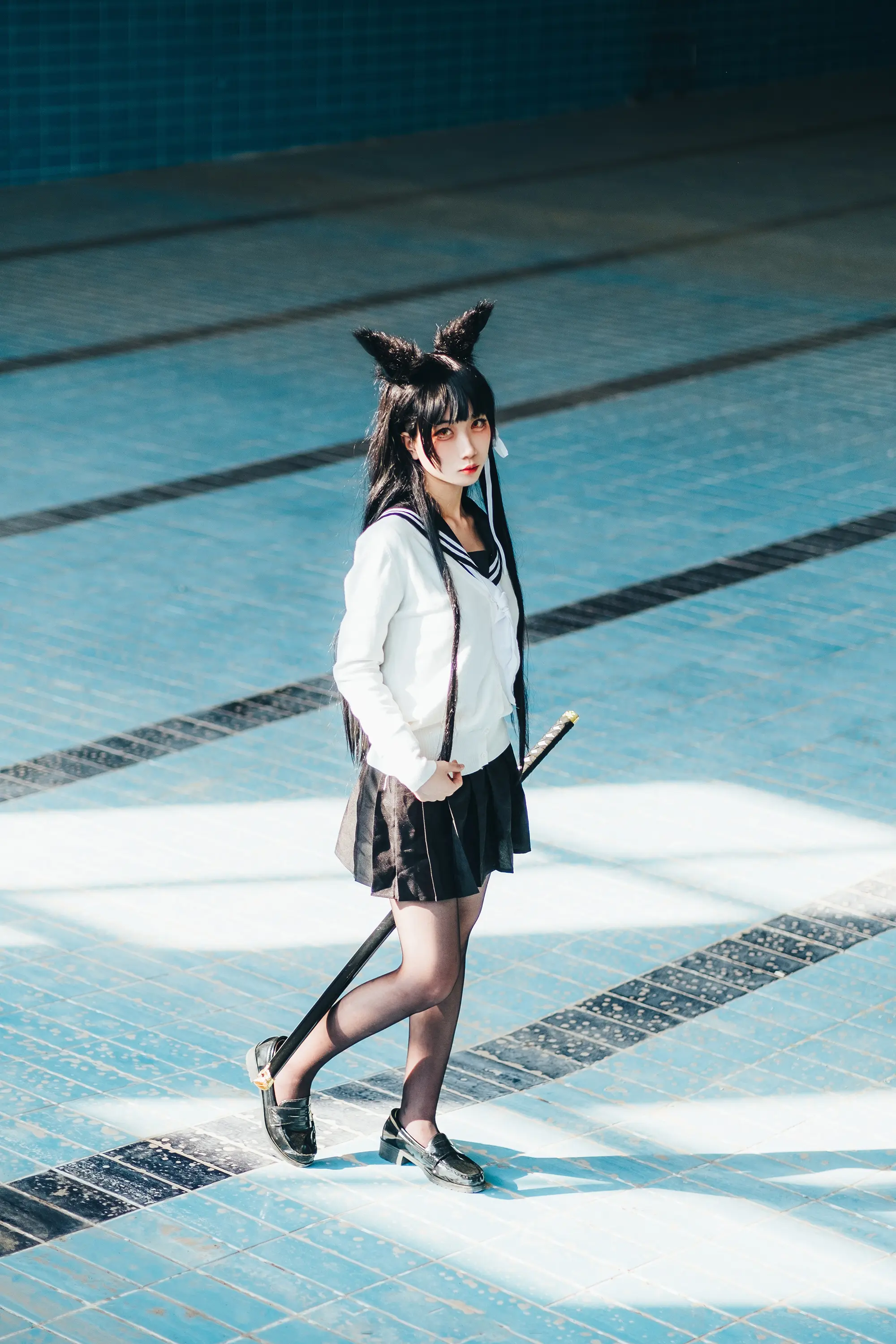 《碧蓝航线》爱宕犬 学园幻想曲 cosplay-公众号小姨ai