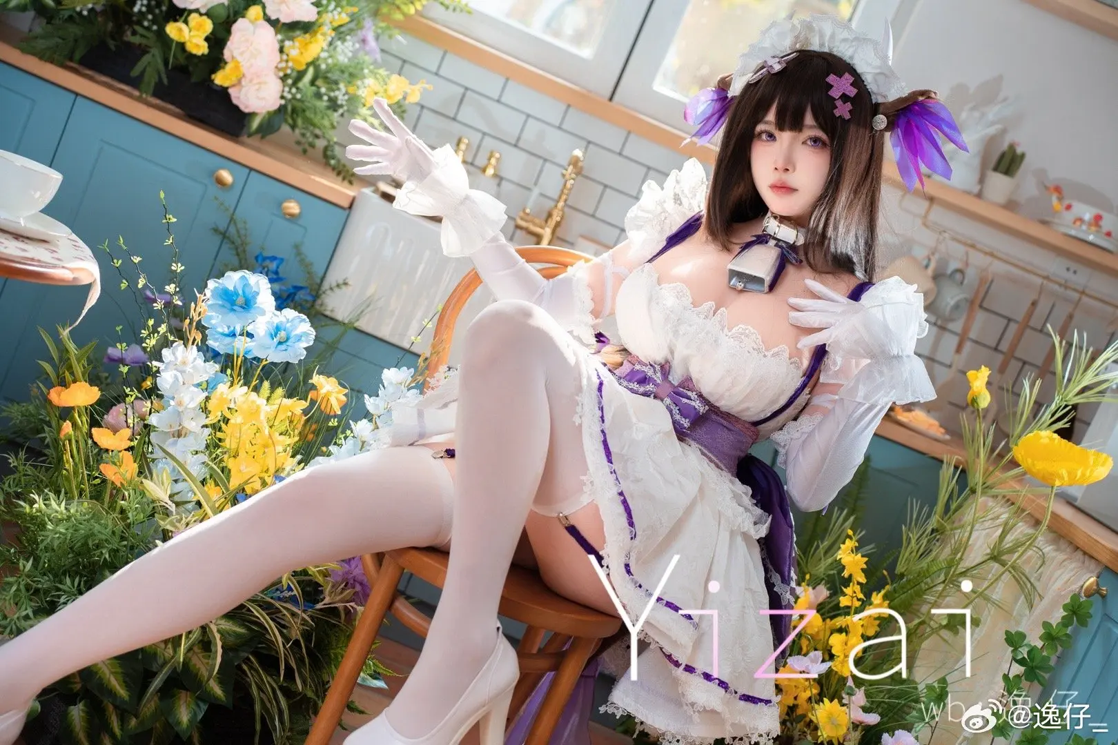 COSPLAY ♪~指挥官，我给您泡了茶哦。加了点牛奶的皇家风味……觉得得怎么样呢？碧蓝航线 樫野@逸仔_ COSPLAY-第2张