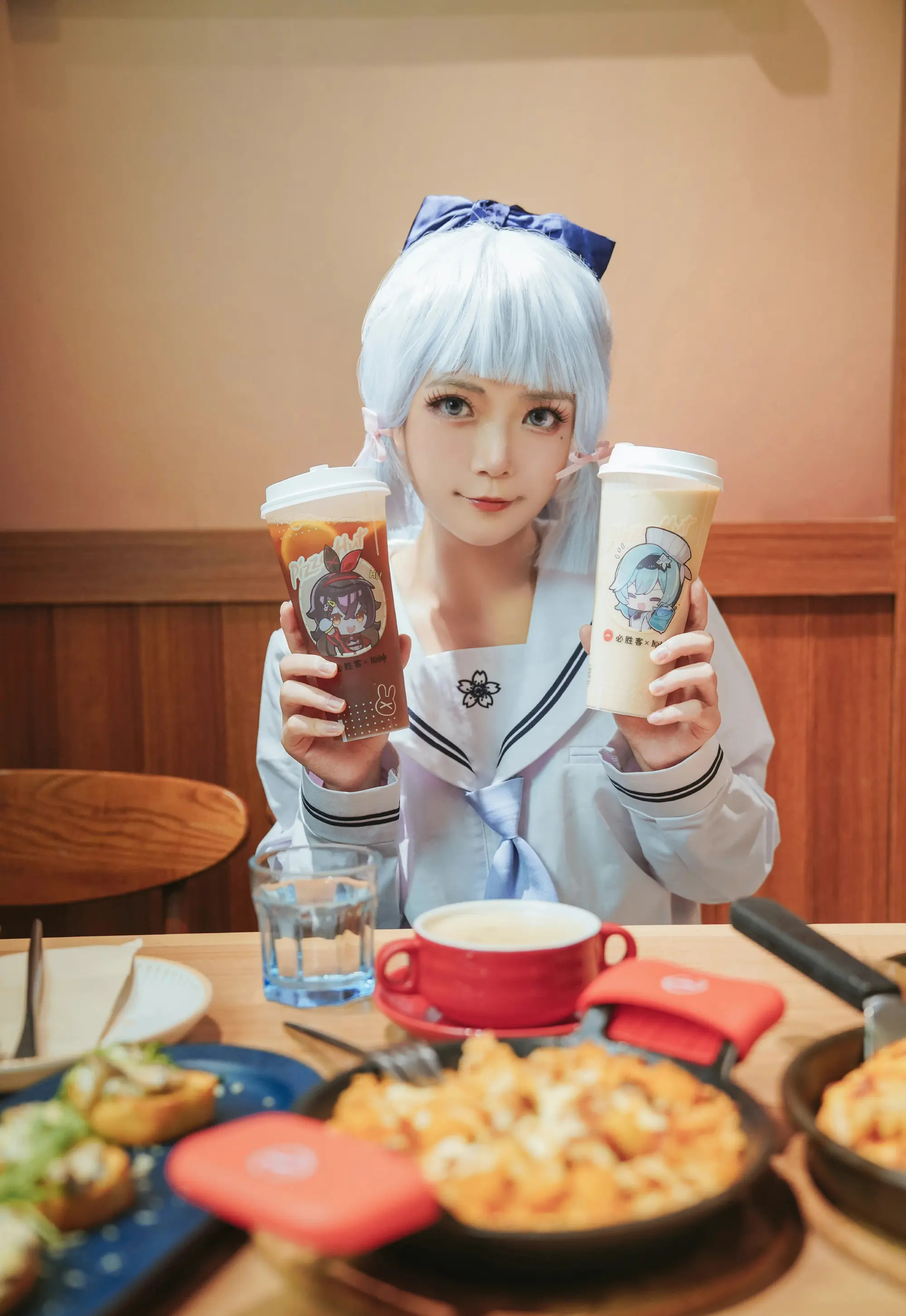 《原神》神里绫华喜茶联名jk制服cosplay-公众号小姨ai