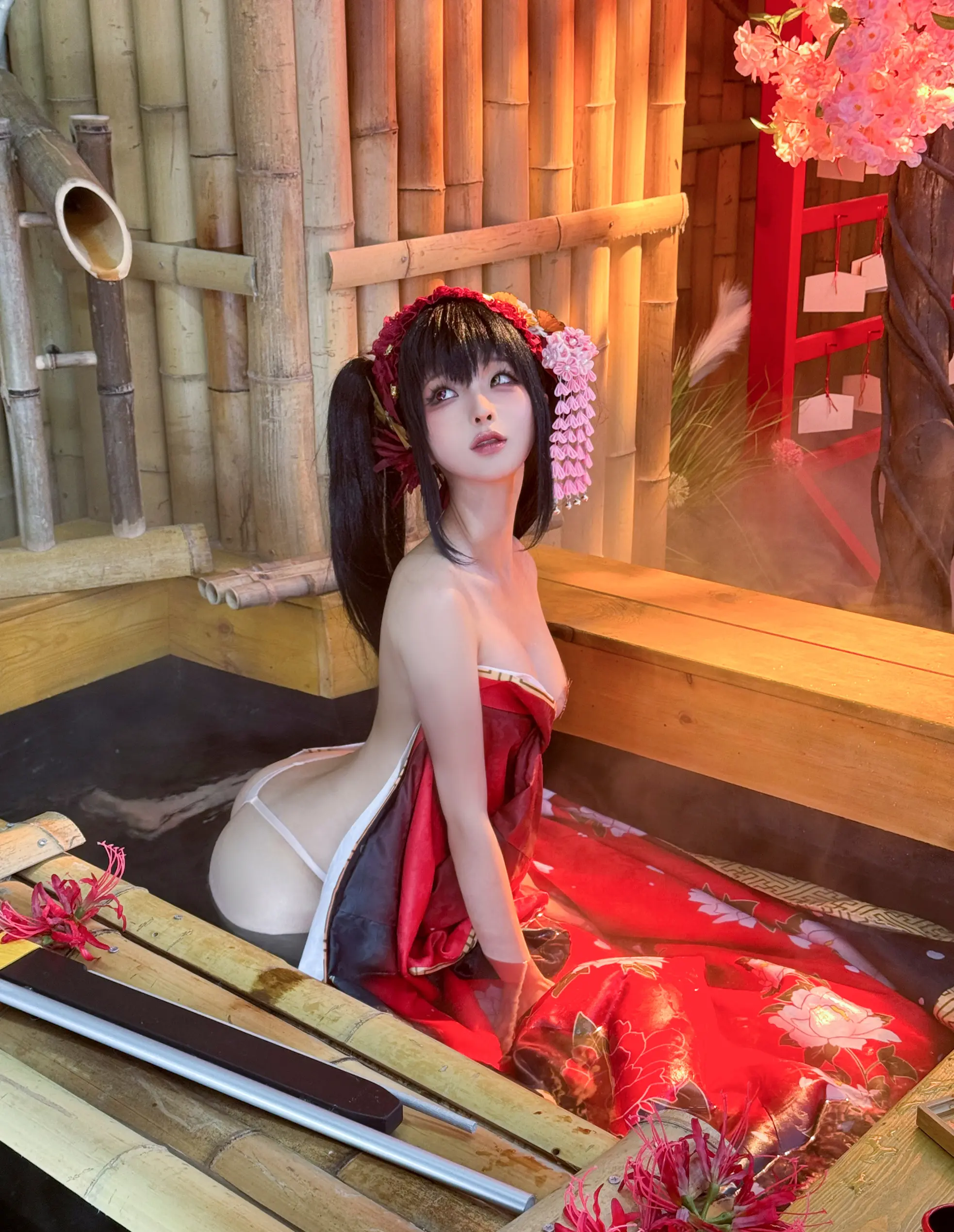 狂三和服 cos-公众号小姨ai