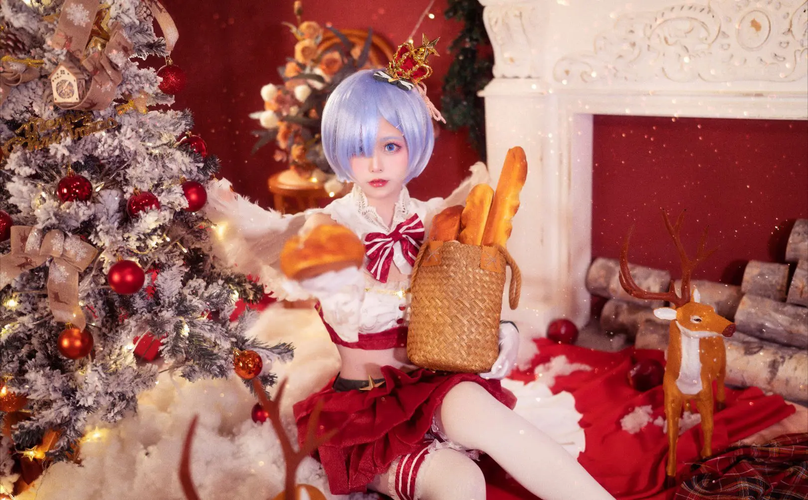 《re:从零开始的异世界生活》蕾姆 圣诞天使cosplay-公众号小姨ai