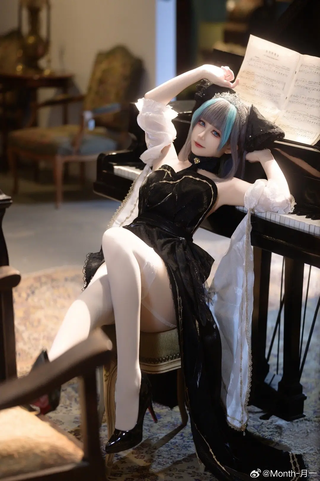 动漫Coser@Month-月一 柴郡音乐会cos-公众号小姨ai