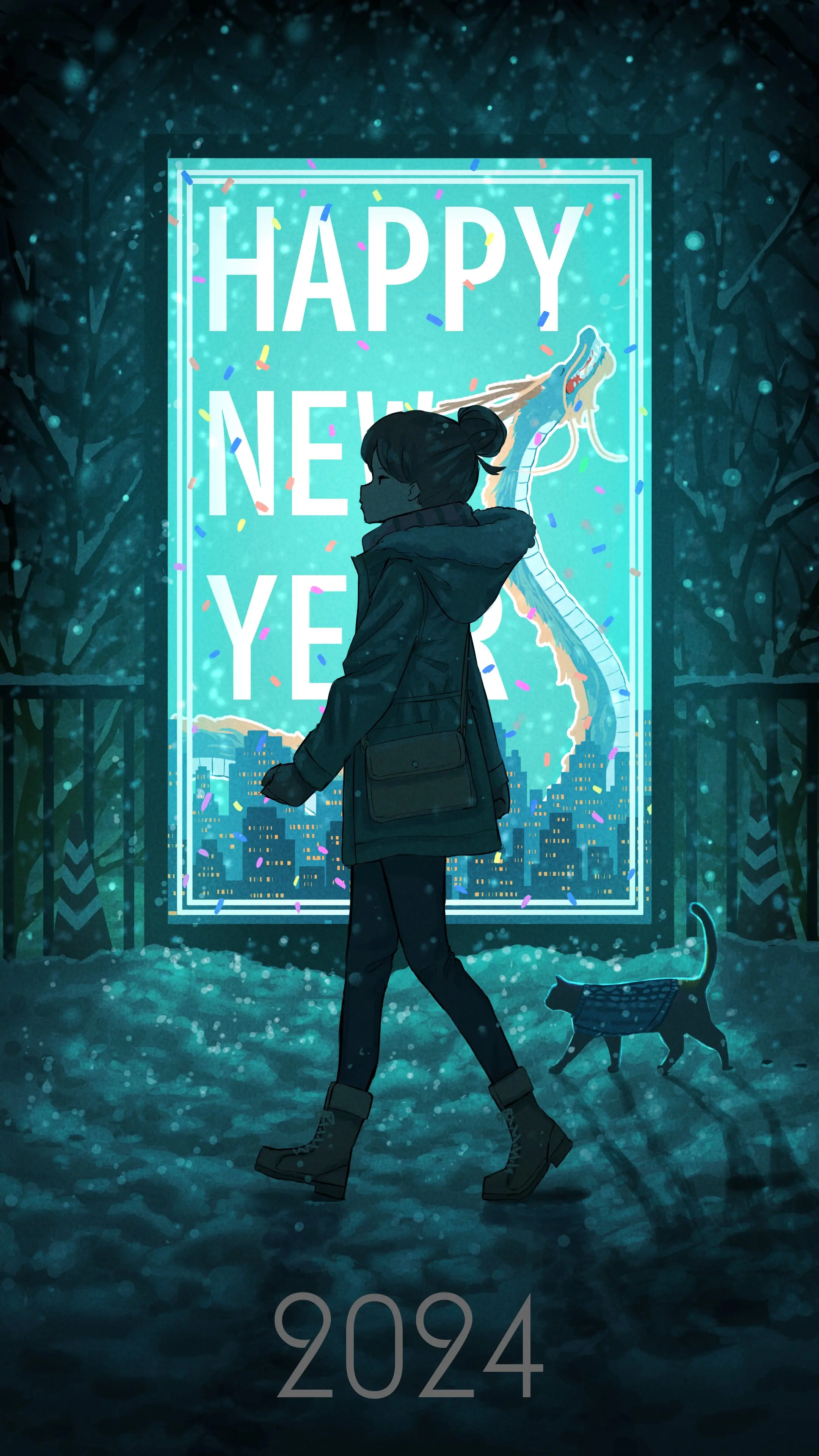 P站PIXIV 0102日推热搜美图 恭贺新年！-公众号小姨ai