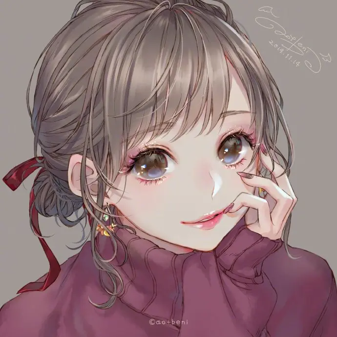 Artist:青紅 Twi:ao_beni#唯美少女头像# ​​​​