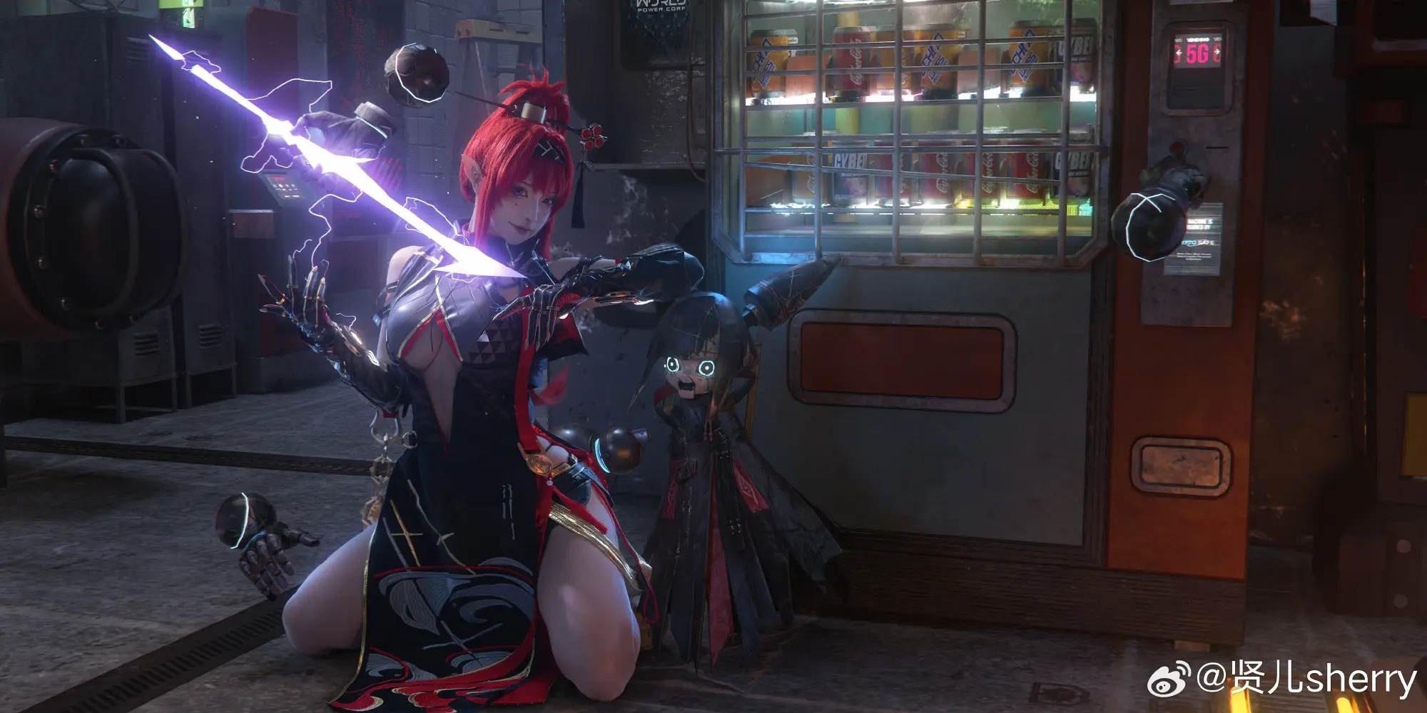 COSPLAY 吟霖，我的身份……嘘，可不能随便暴露哦  鸣潮 吟霖@贤儿sherry COSPLAY-第7张