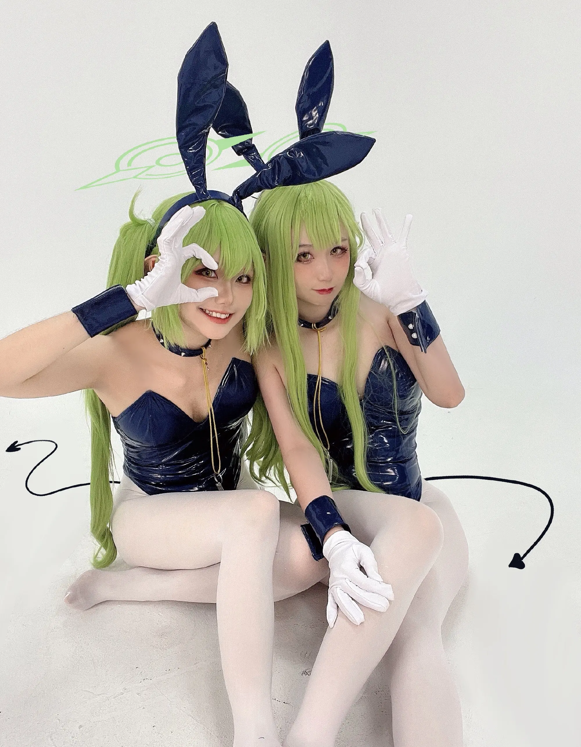 《蔚蓝档案》铁道双子兔兔cosplay-公众号小姨ai