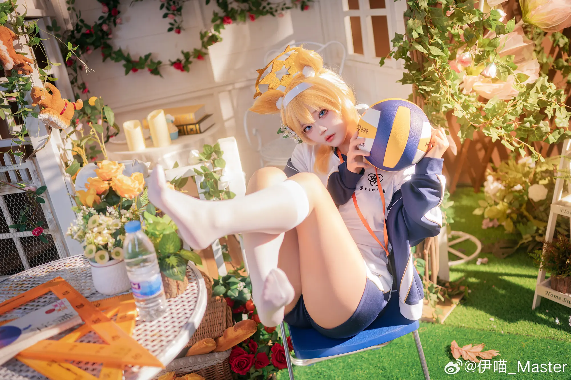动漫Coser@伊喵_Master  蔚蓝档案 玛丽体操服-公众号小姨ai