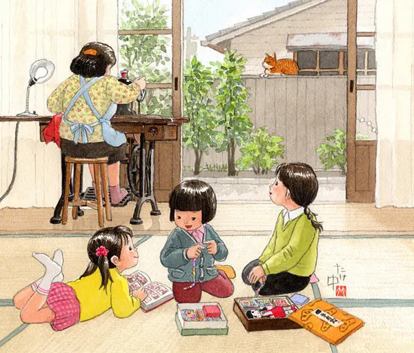 好怀念那些回不去的旧时光。 日本插画家 竹中俊裕 ​​​​