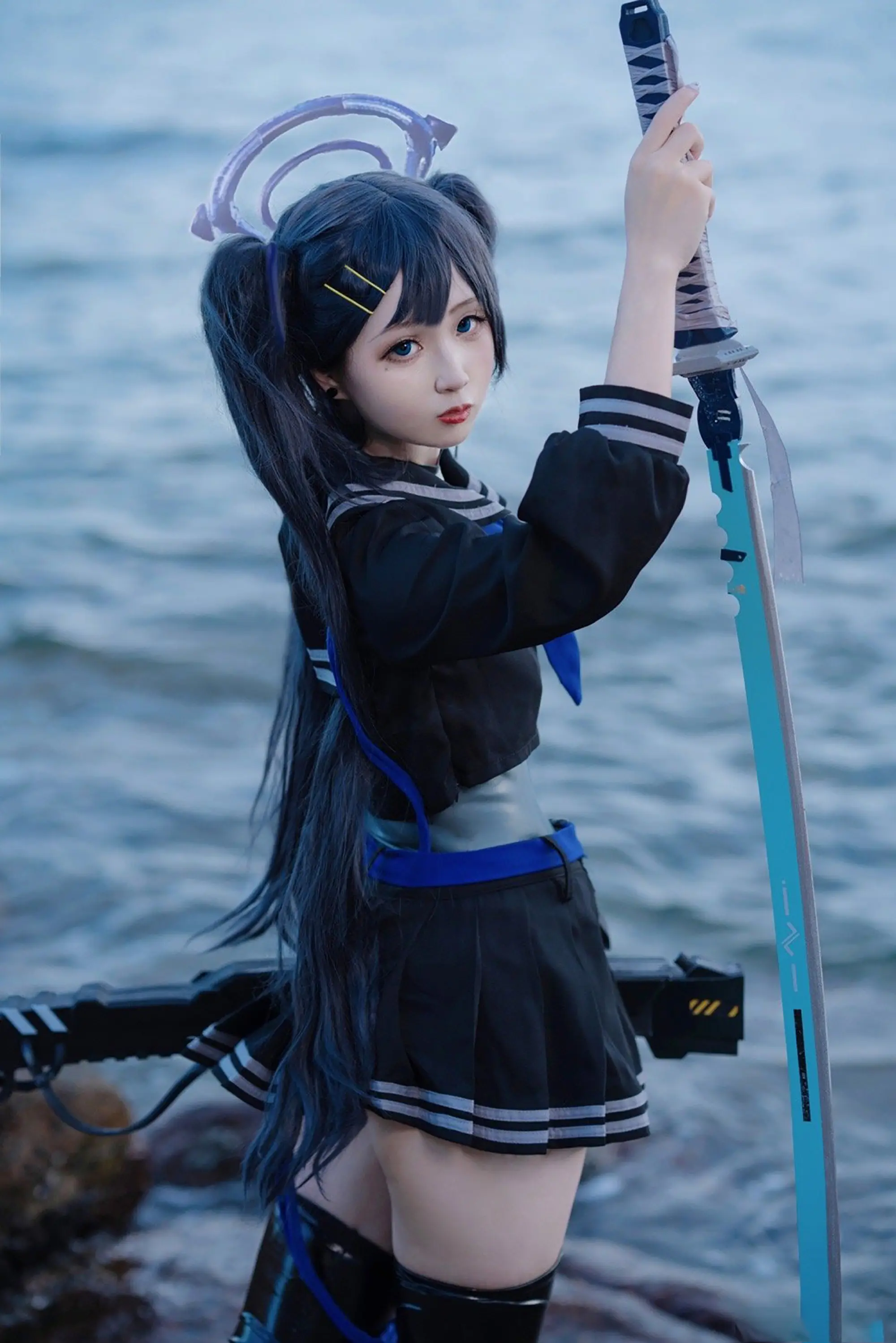 《Solarain-Colors 》 BLUE水手服 刀娘cosplay-公众号小姨ai