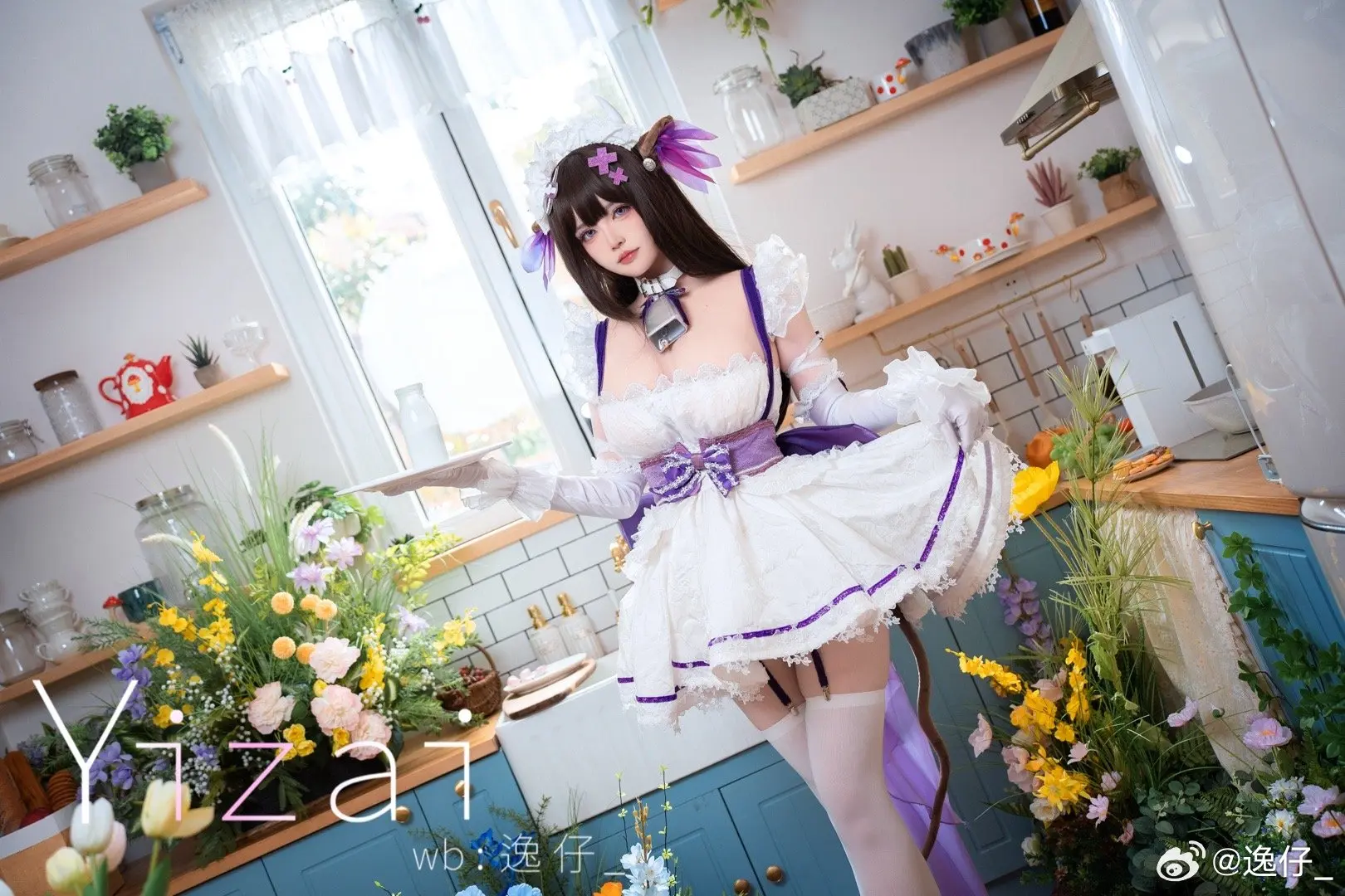 COSPLAY ♪~指挥官，我给您泡了茶哦。加了点牛奶的皇家风味……觉得得怎么样呢？碧蓝航线 樫野@逸仔_ COSPLAY-第8张