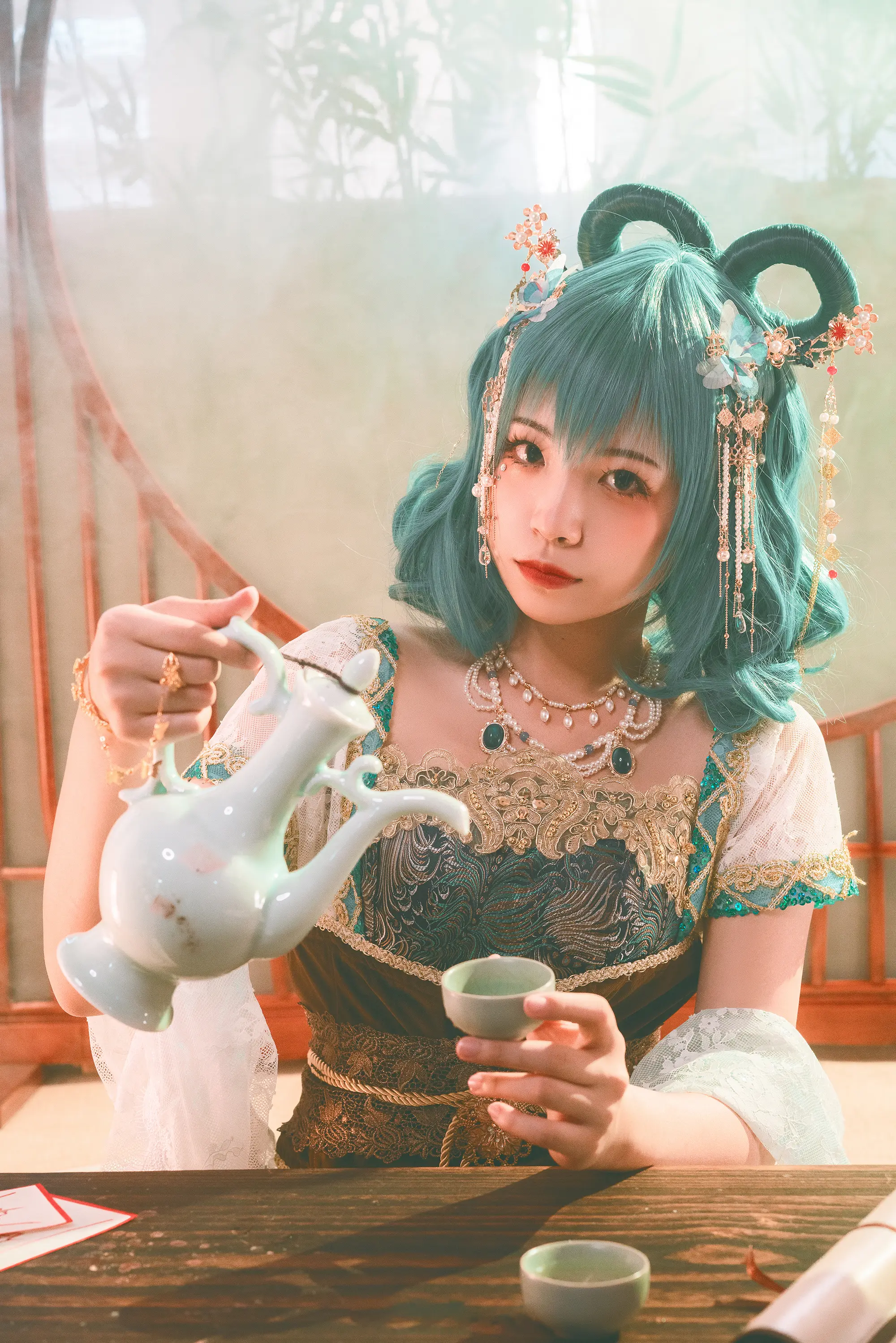 《东方project》霍青娥cosplay-公众号小姨ai
