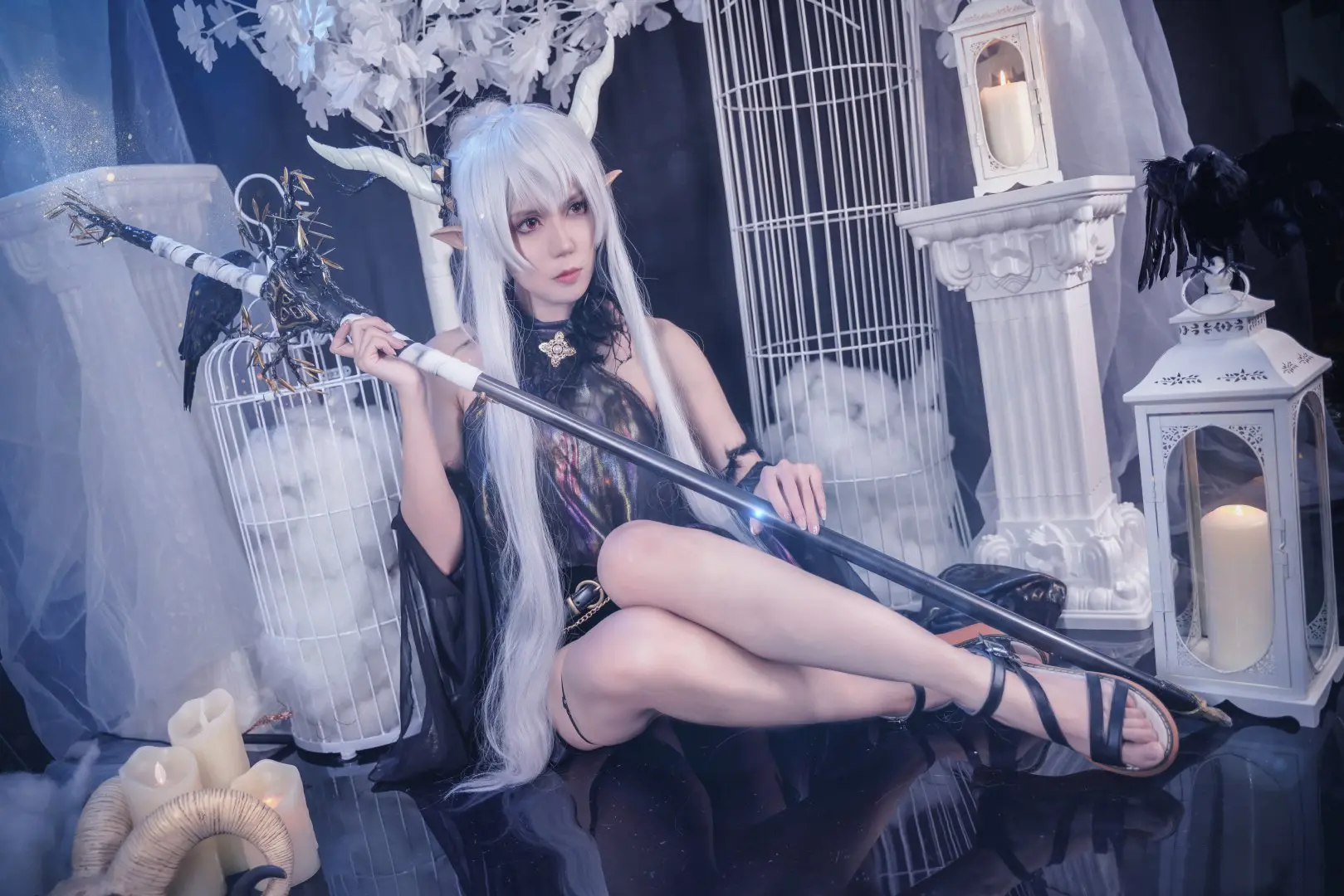明日方舟 闪灵静谧午夜cosplay-公众号小姨ai