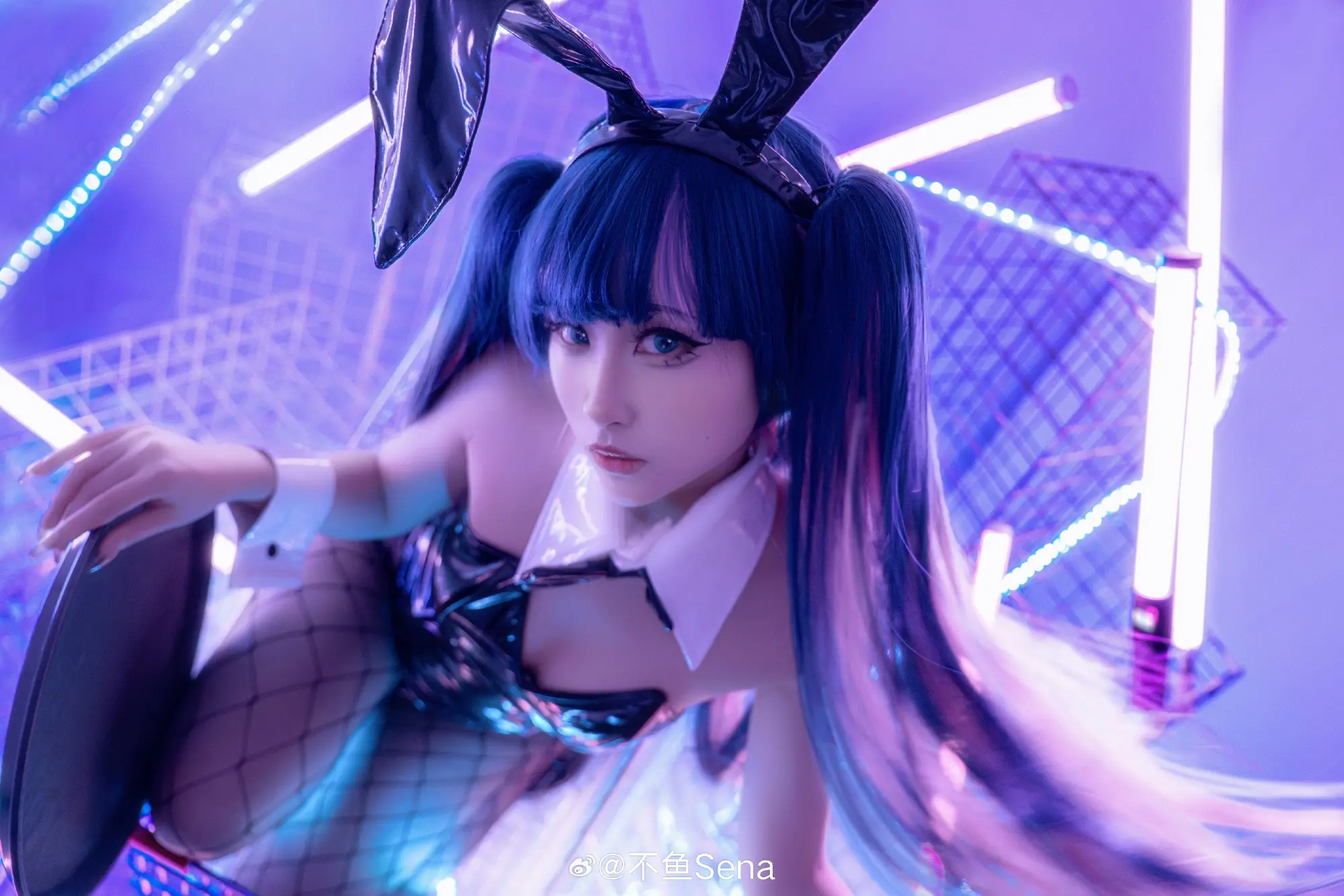 动漫Coser@不鱼Sena 吊带袜天使-公众号小姨ai