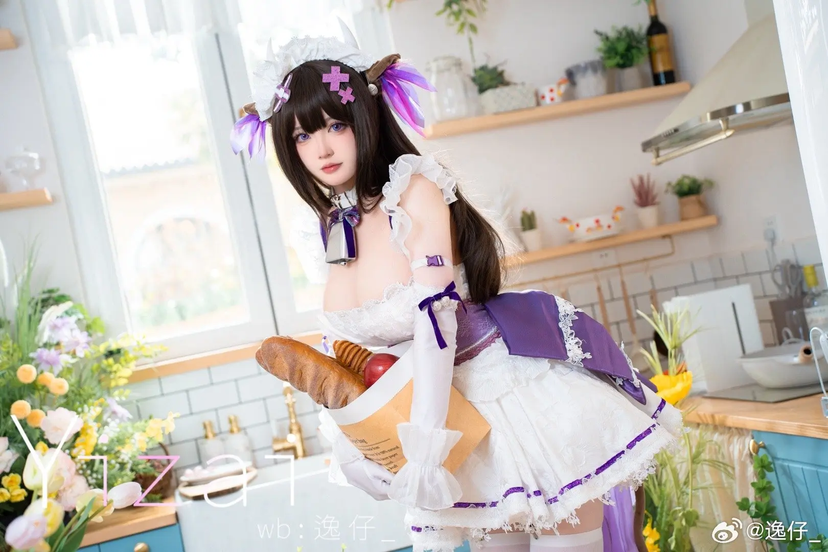COSPLAY ♪~指挥官，我给您泡了茶哦。加了点牛奶的皇家风味……觉得得怎么样呢？碧蓝航线 樫野@逸仔_ COSPLAY-第6张