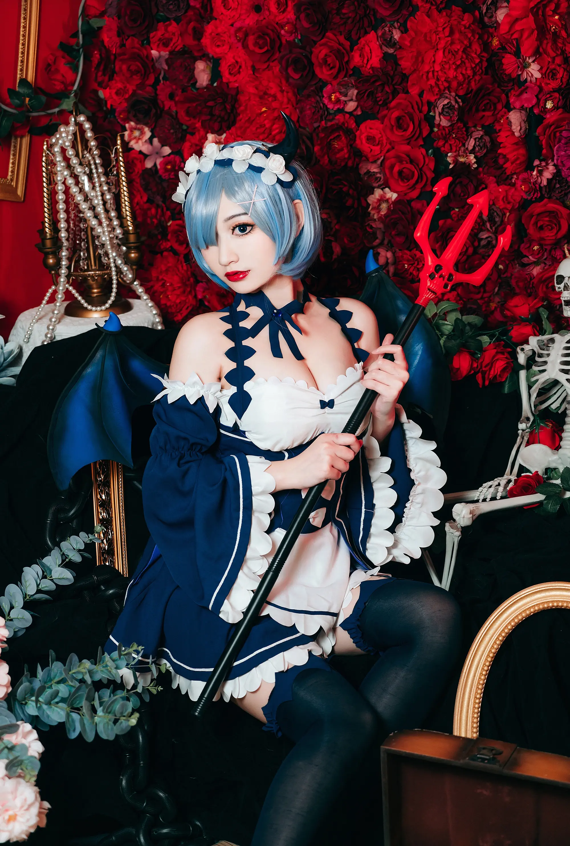 《从零开始的异世界生活》蕾姆小恶魔cosplay-公众号小姨ai