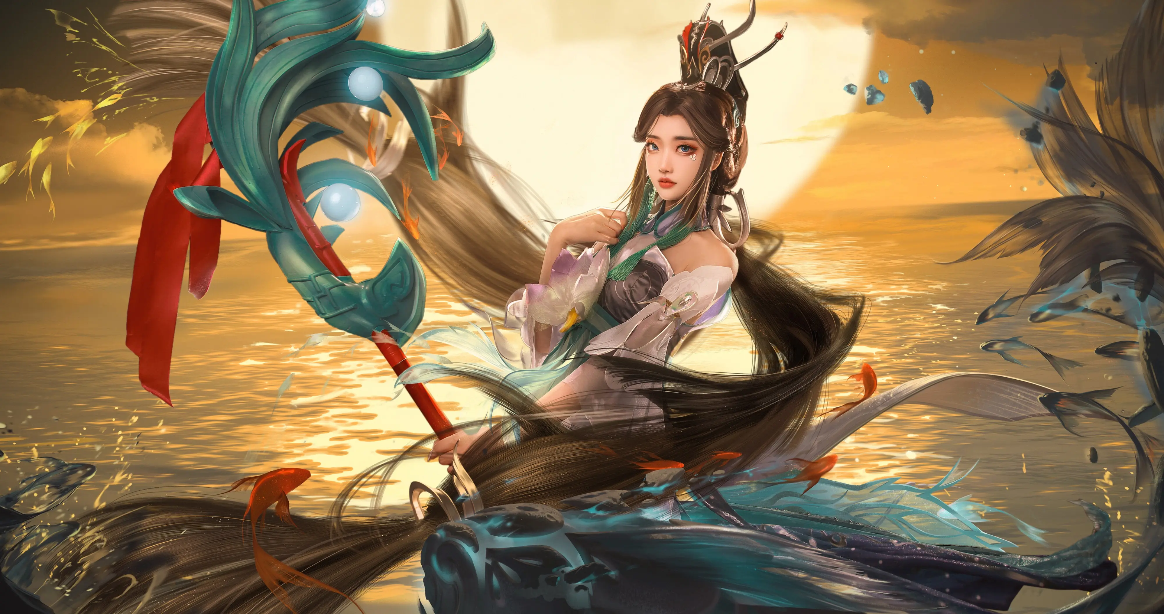 王者荣耀 大乔 白鹤梁神女 cosplay-公众号小姨ai