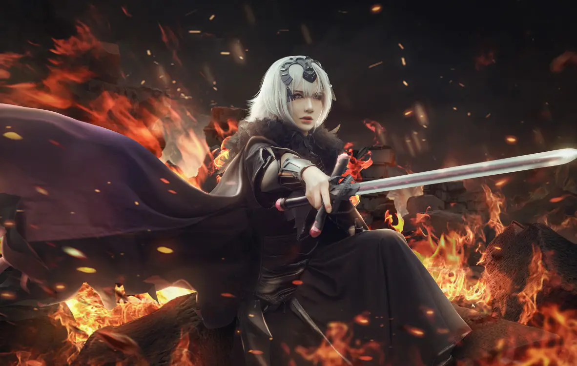 黑贞德cosplay-公众号小姨ai