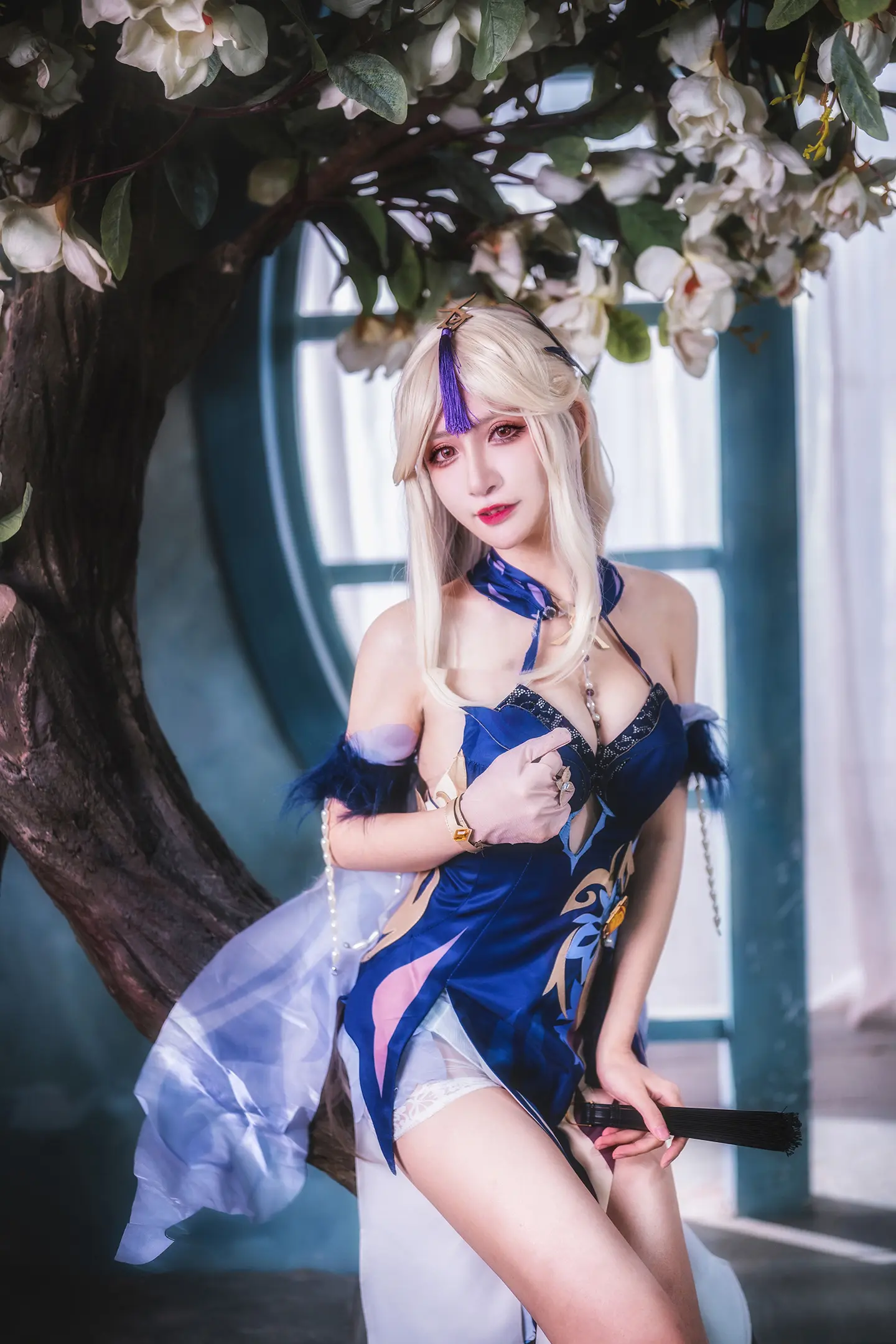 《原神》凝光纱中幽兰 cosplay-公众号小姨ai